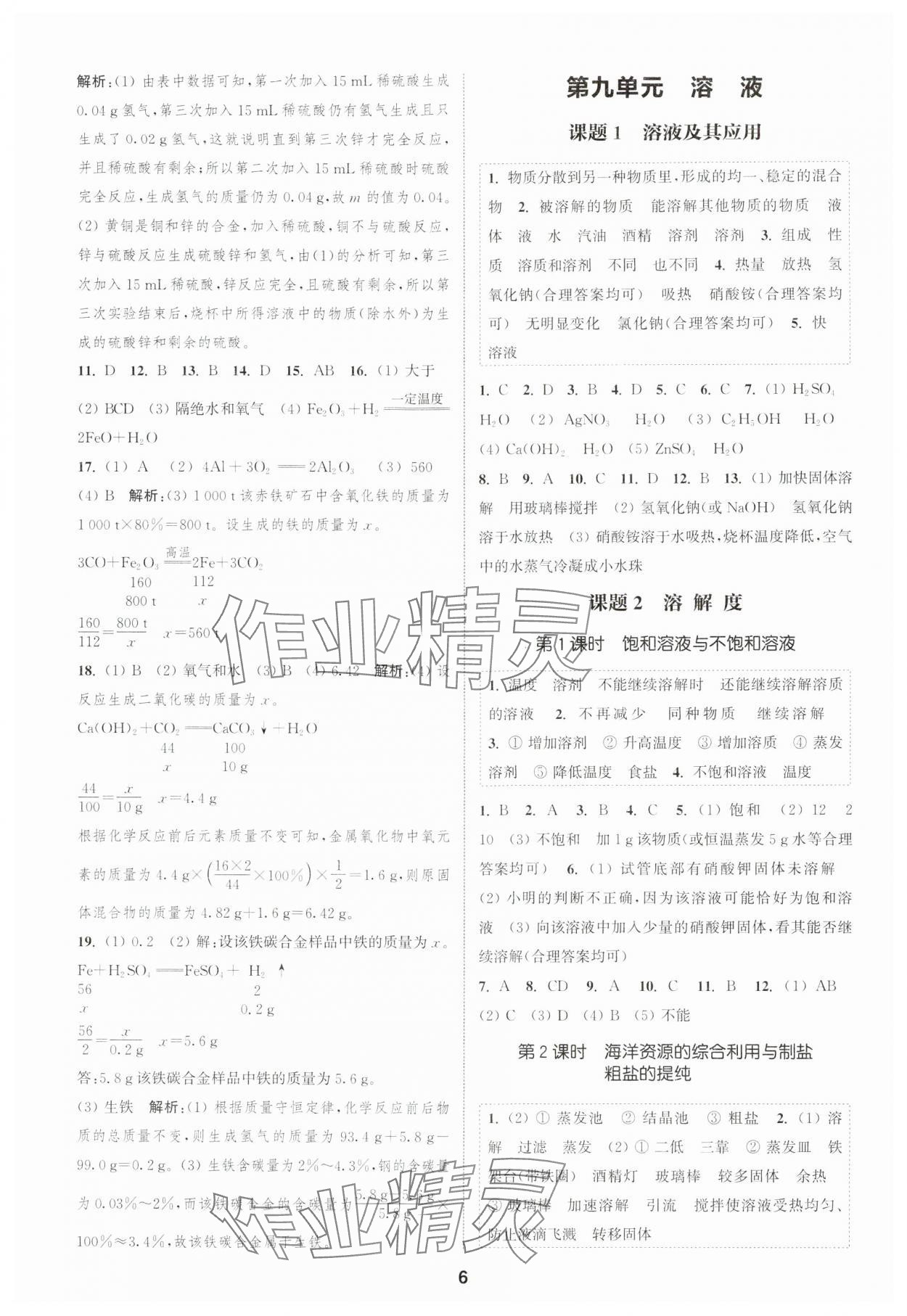 2025年通城學(xué)典課時(shí)作業(yè)本九年級(jí)化學(xué)下冊(cè)人教版天津?qū)０?nbsp;第6頁(yè)