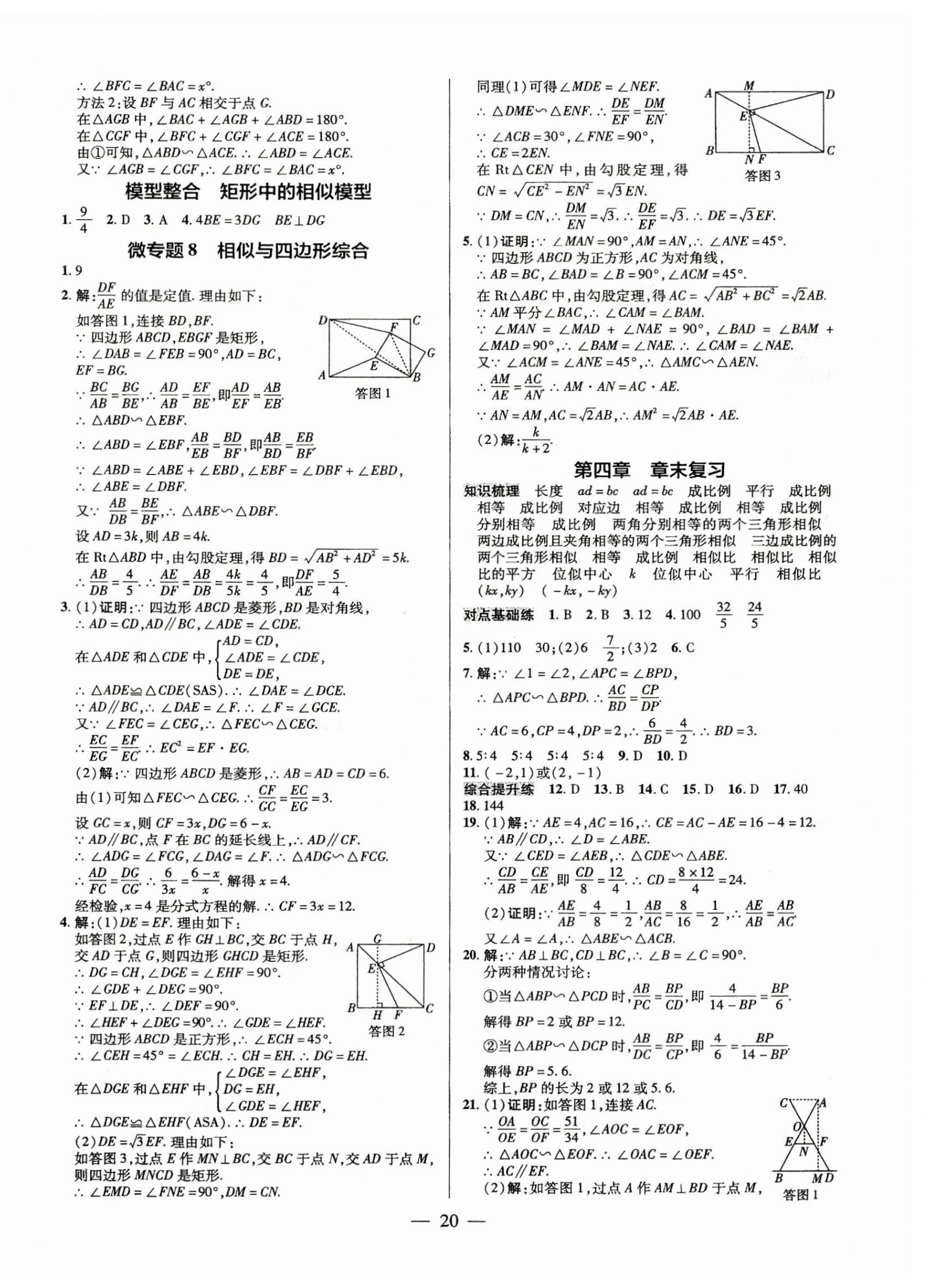 2025年領(lǐng)跑作業(yè)本九年級(jí)數(shù)學(xué)全一冊(cè)北師大版 第20頁(yè)