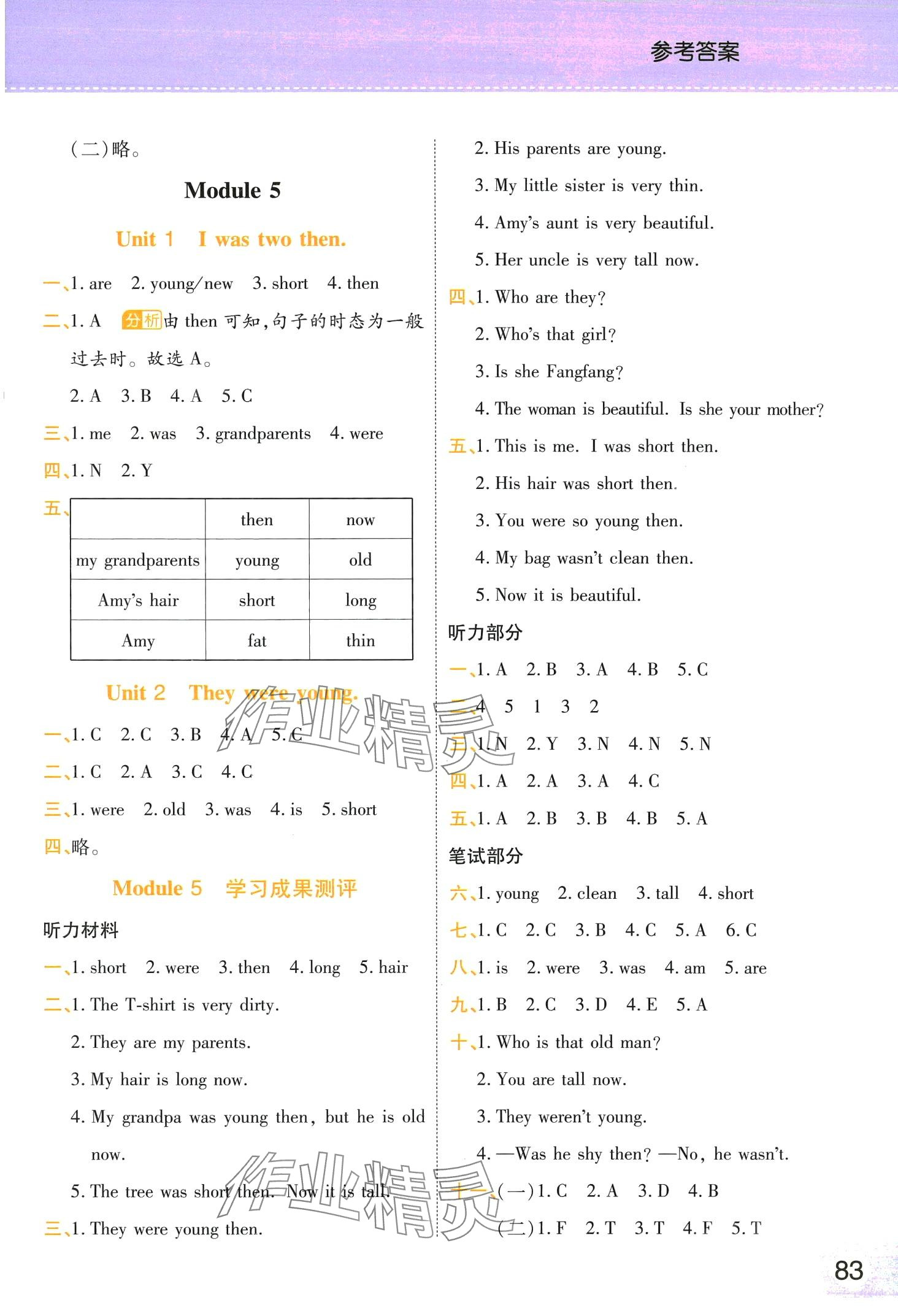 2024年黃岡同步練一日一練四年級(jí)英語下冊(cè)外研版 參考答案第5頁