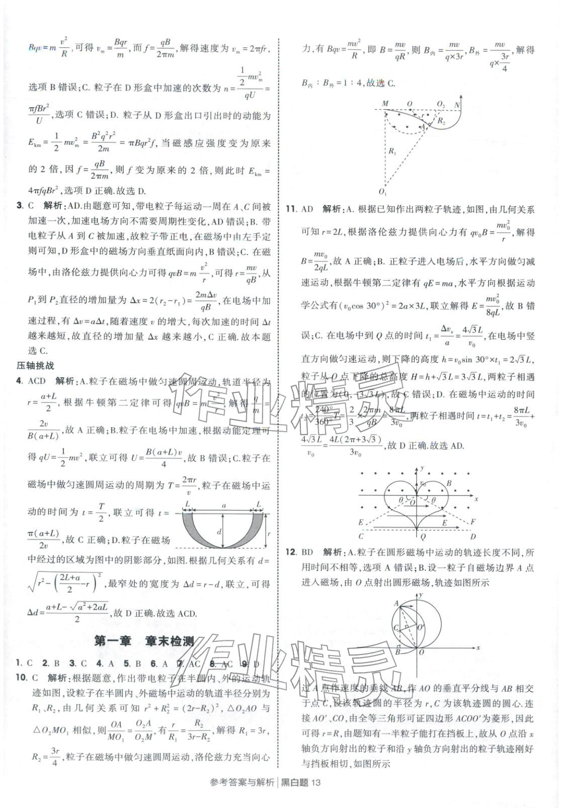 2025年经纶学典学霸黑白题高中物理选择性必修第二册人教版&nbsp;第13页