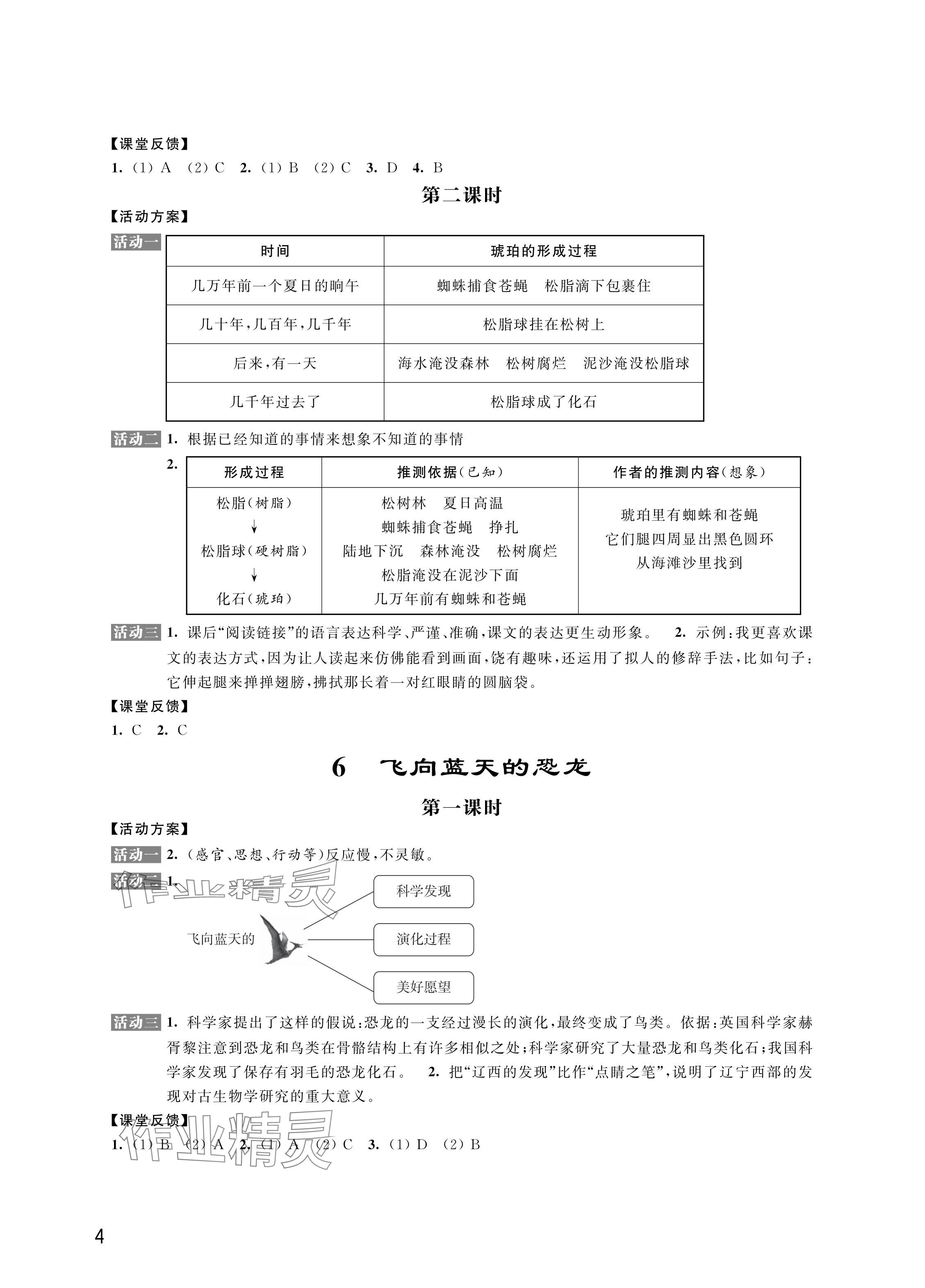 2024年優(yōu)思優(yōu)評(píng)四年級(jí)語(yǔ)文下冊(cè)人教版 參考答案第4頁(yè)