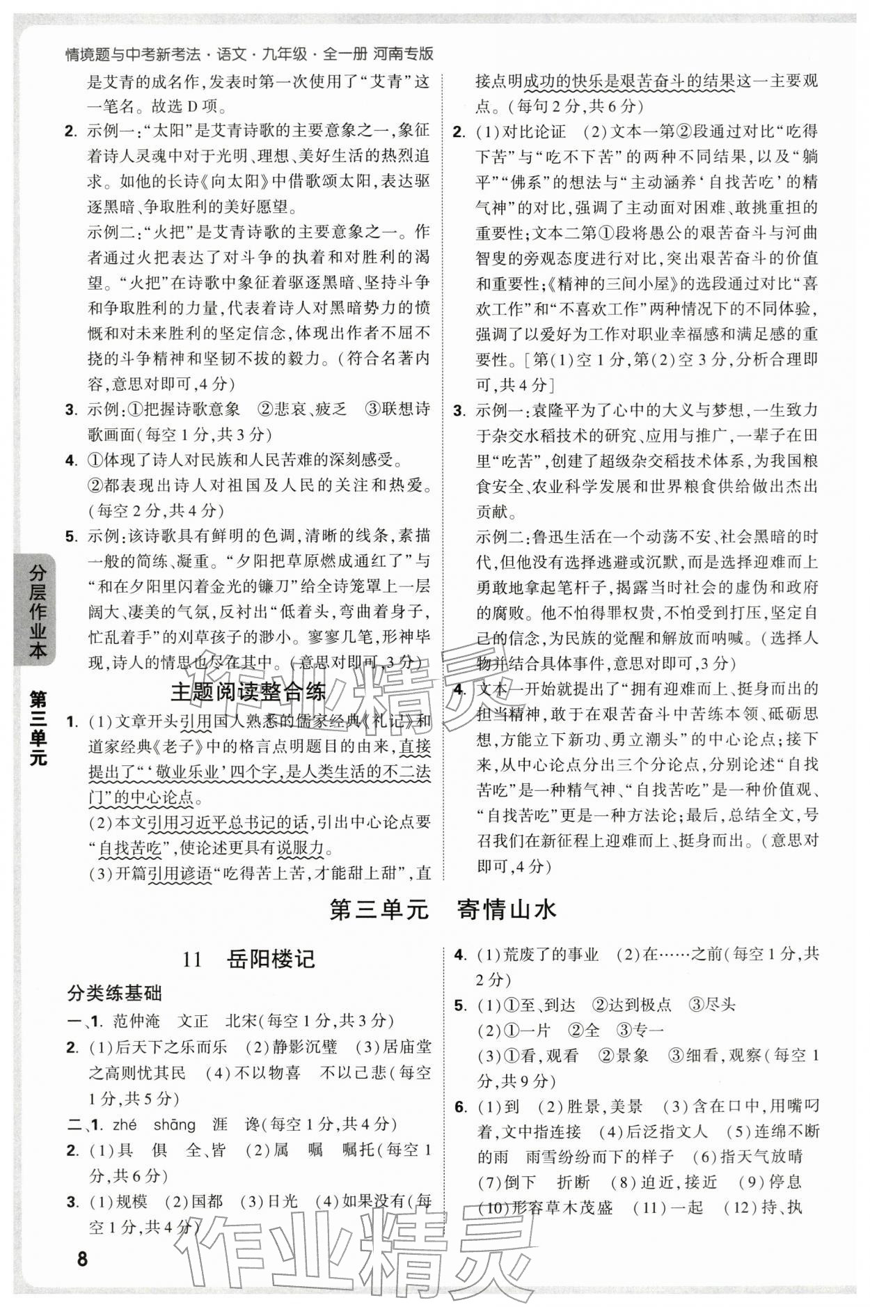 2025年情境題與中考新考法九年級語文全一冊人教版河南專版 第8頁