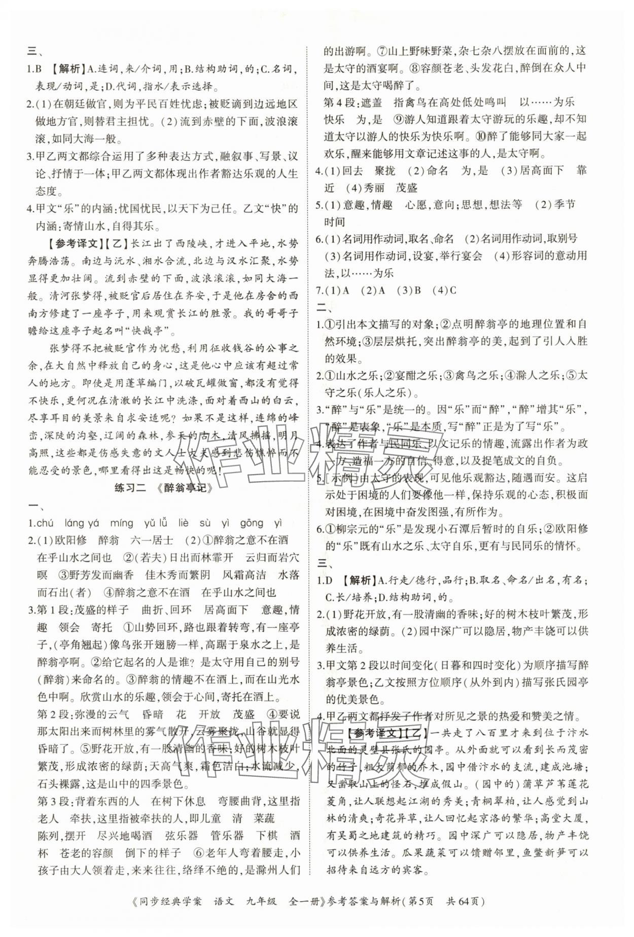 2025年同步經典學案九年級語文全一冊人教版深圳專版&nbsp;第5頁