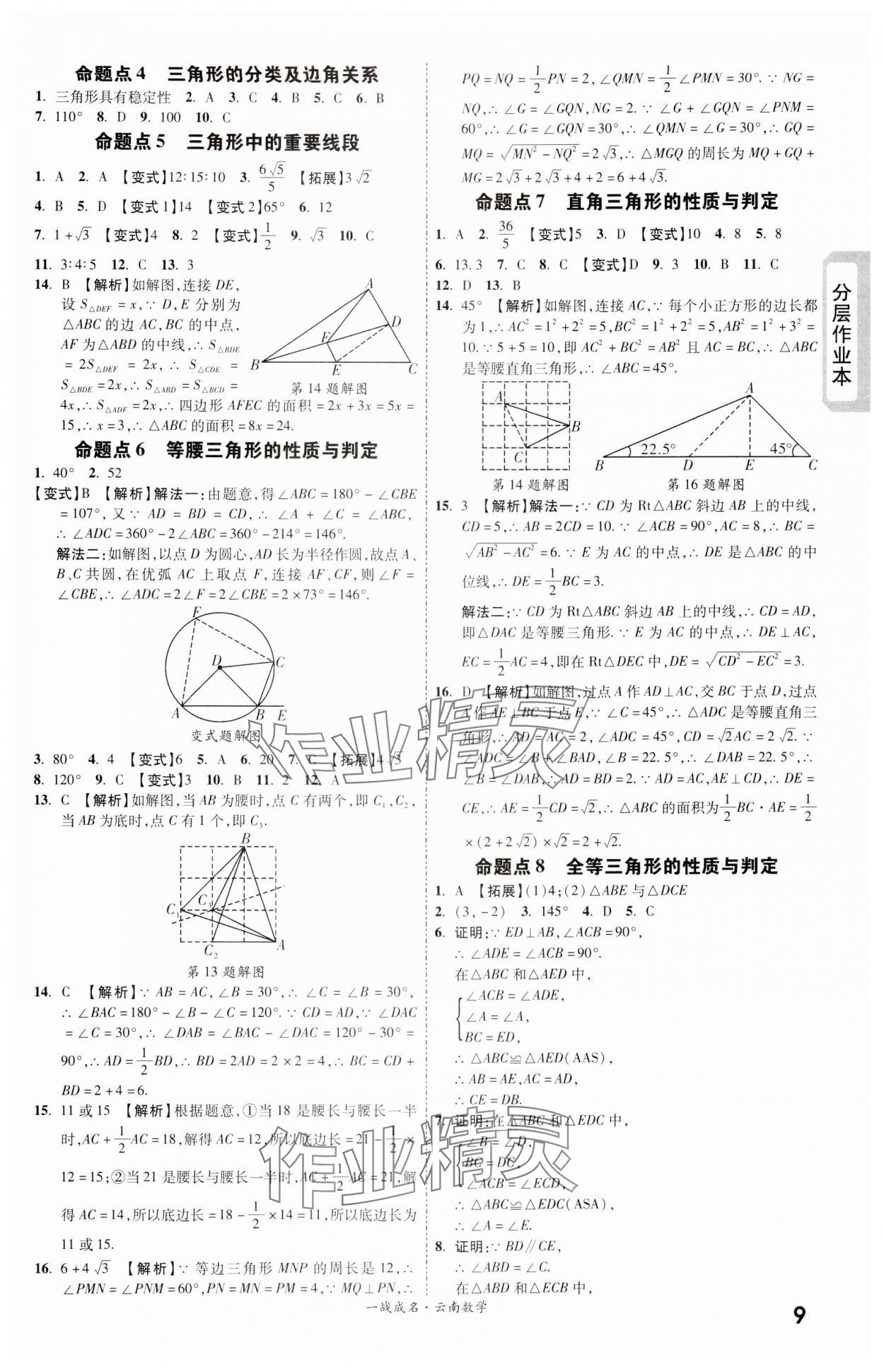 2024年一戰(zhàn)成名考前新方案數(shù)學(xué)云南專版 第9頁