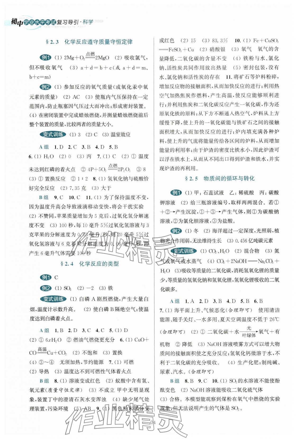 2024年初中學(xué)業(yè)水平考試復(fù)習(xí)導(dǎo)引中考科學(xué) 第4頁