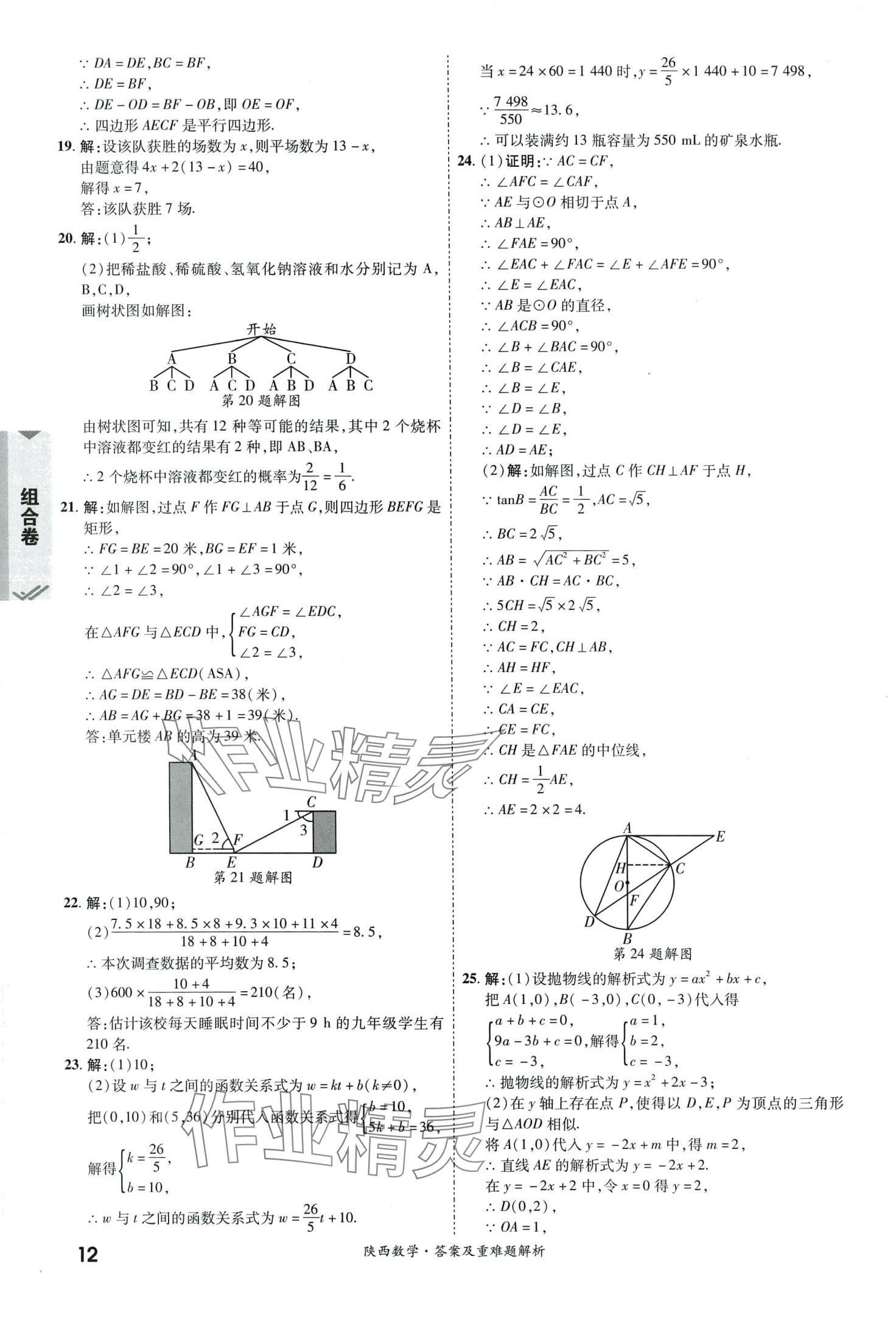 2024年一戰(zhàn)成名中考真題與拓展訓(xùn)練數(shù)學(xué)中考陜西專版 第11頁