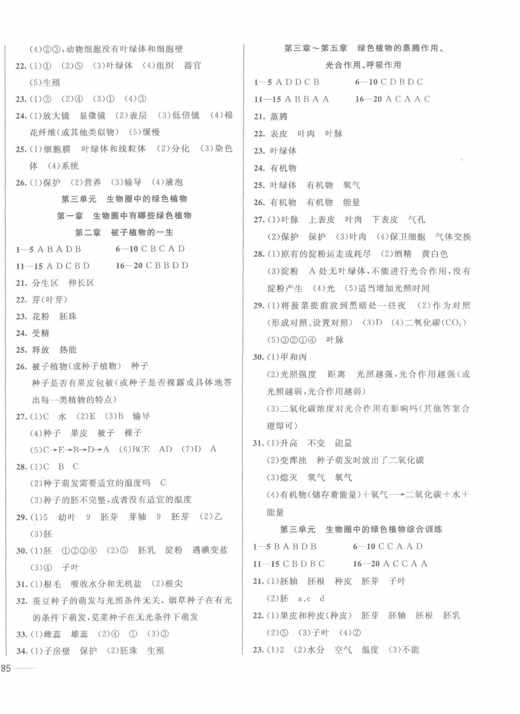 2024年中考1號中考總復(fù)習單元專項過關(guān)卷生物 第2頁