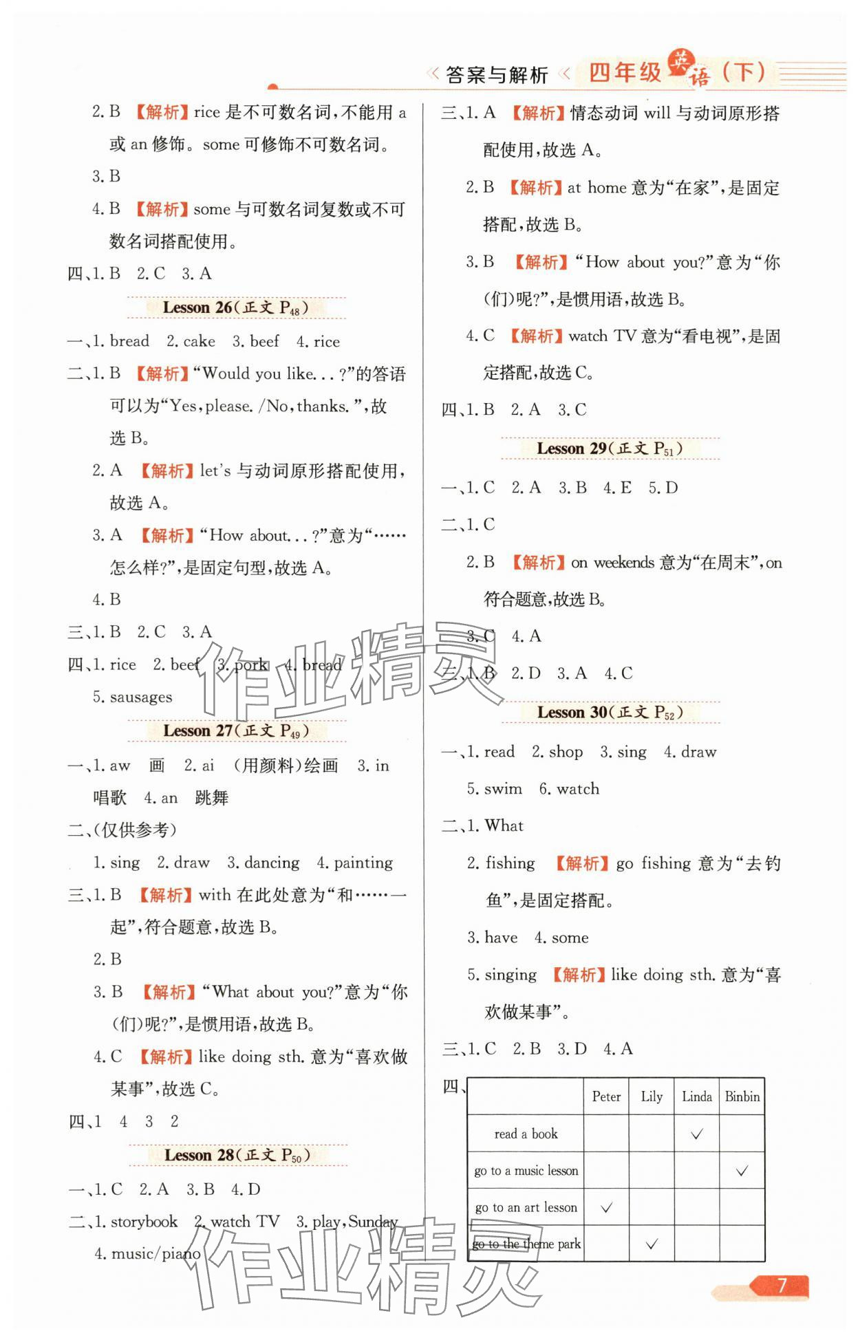 2025年教材全練四年級英語下冊人教版三起天津?qū)０?nbsp;第7頁