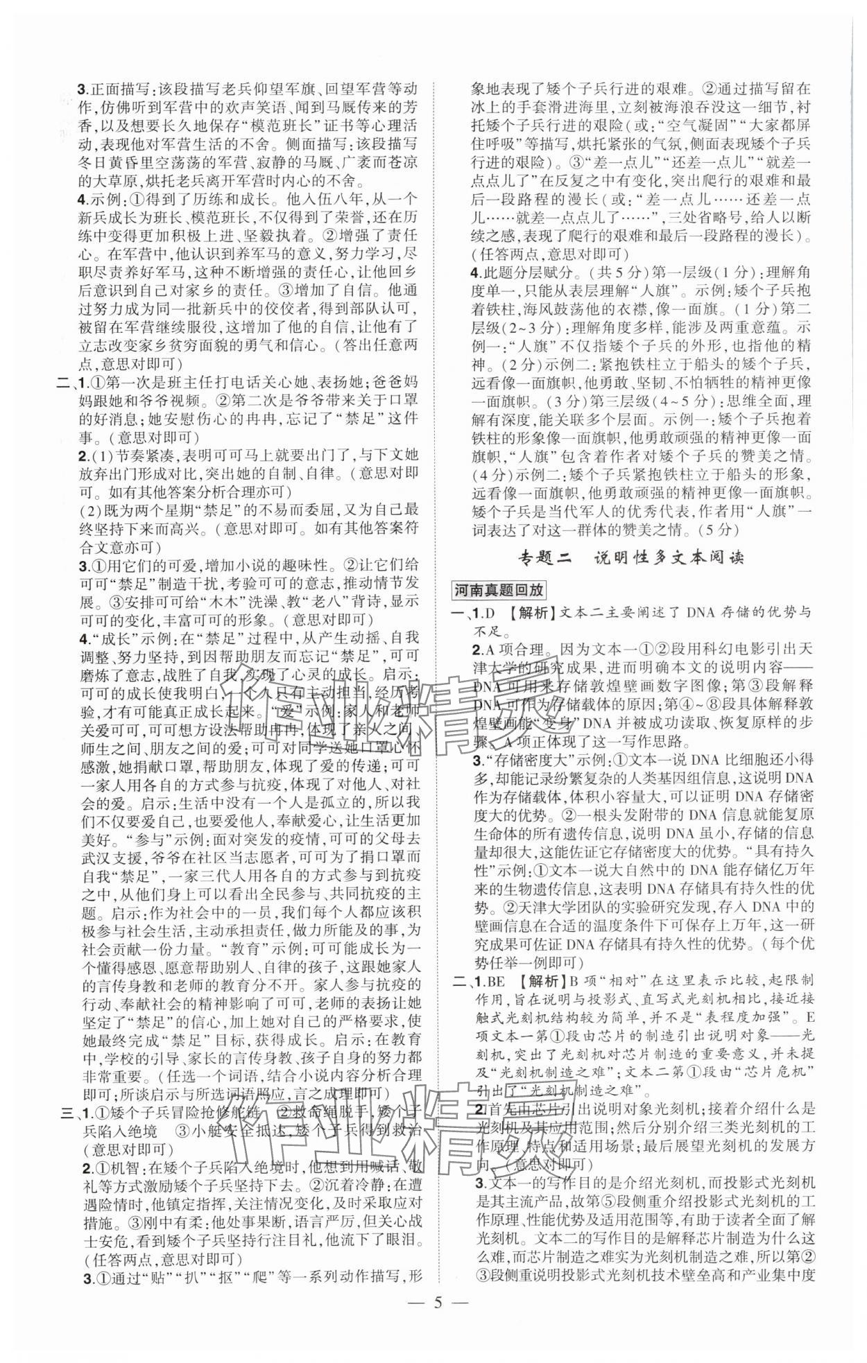 2024年河南中考南方出版社語(yǔ)文精華版 第5頁(yè)