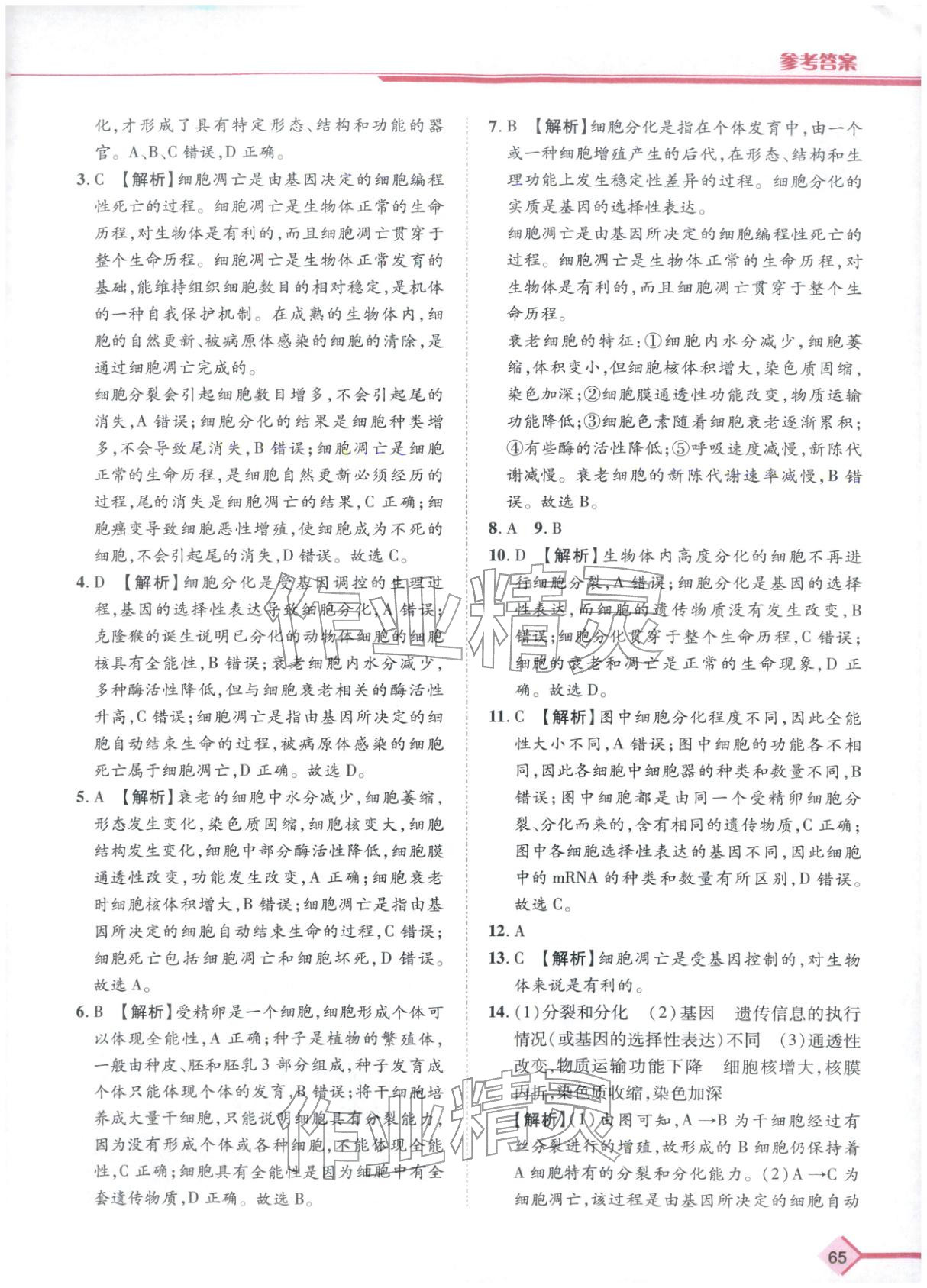 2026年普通高中学业水平考试A+考案生物陕西专版&nbsp;第8页