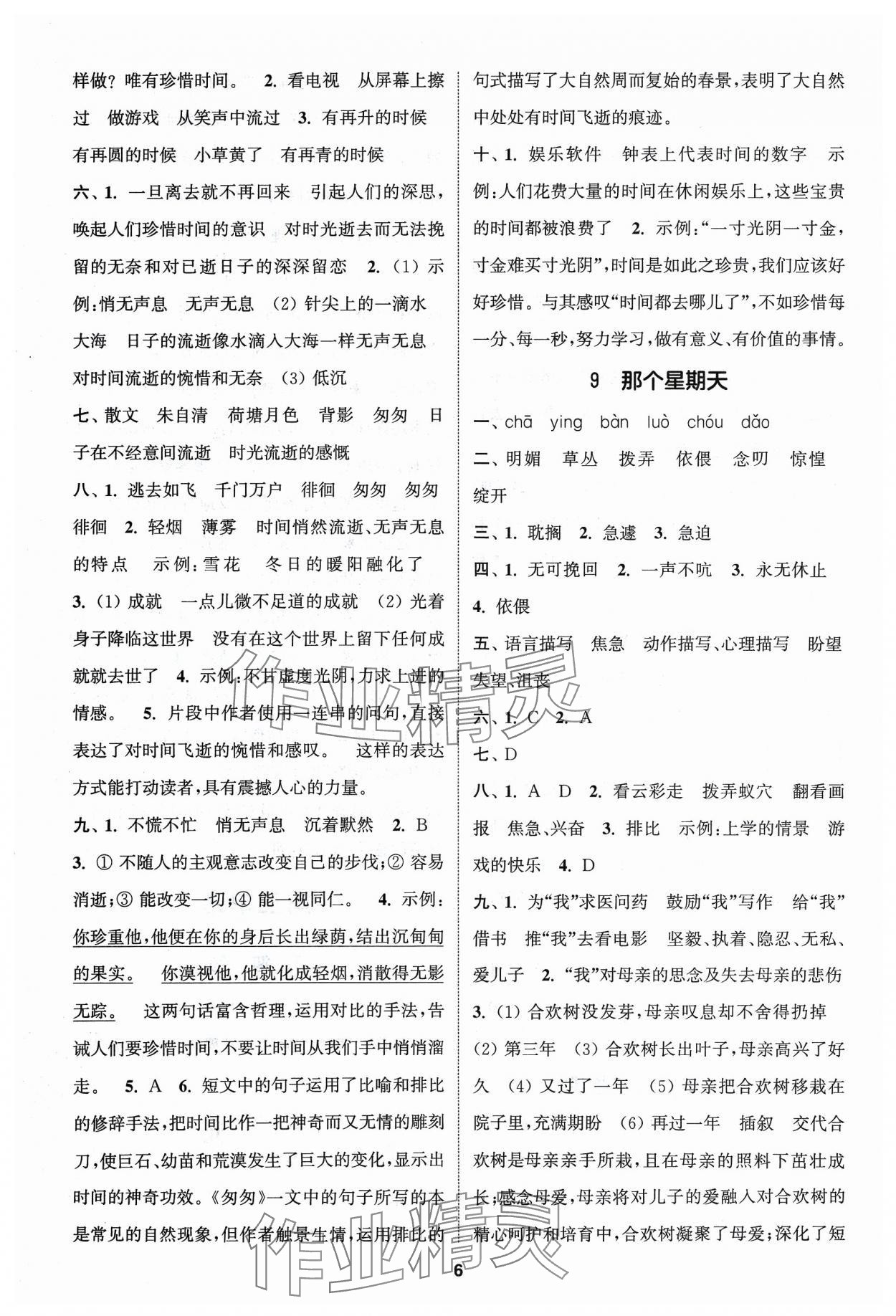 2024年金鑰匙提優(yōu)訓(xùn)練課課練六年級(jí)語(yǔ)文下冊(cè)人教版 第6頁(yè)