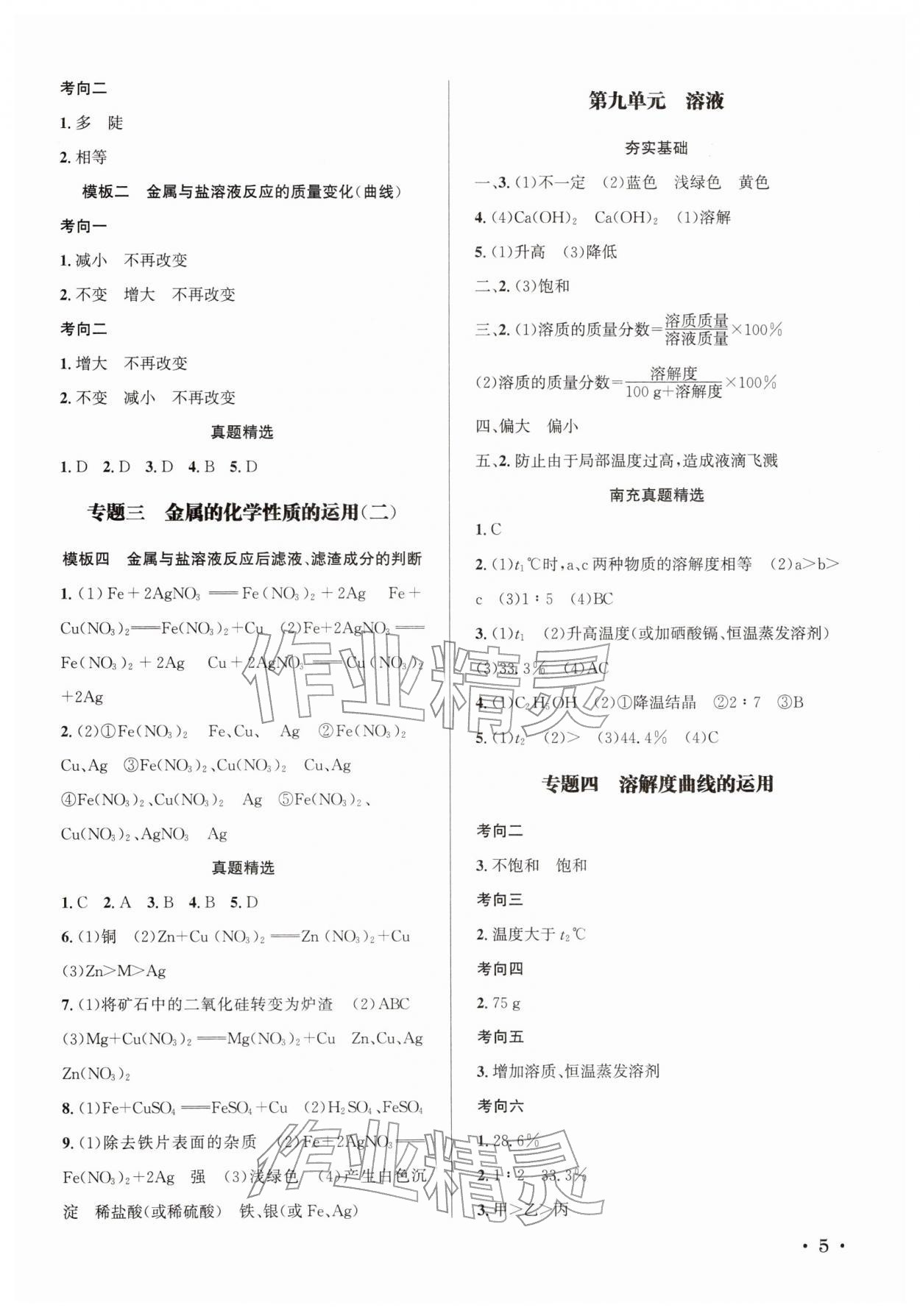 2026年决胜中考化学南充专版&nbsp;第5页