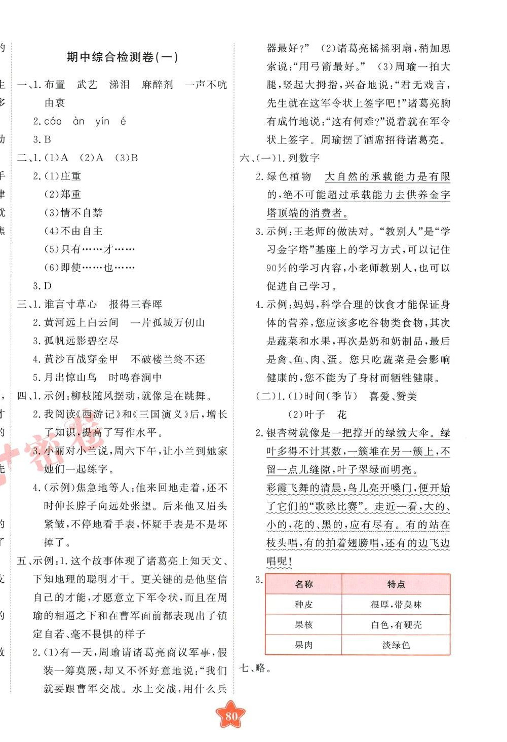 2024年优加密卷五年级语文下册人教版 第4页