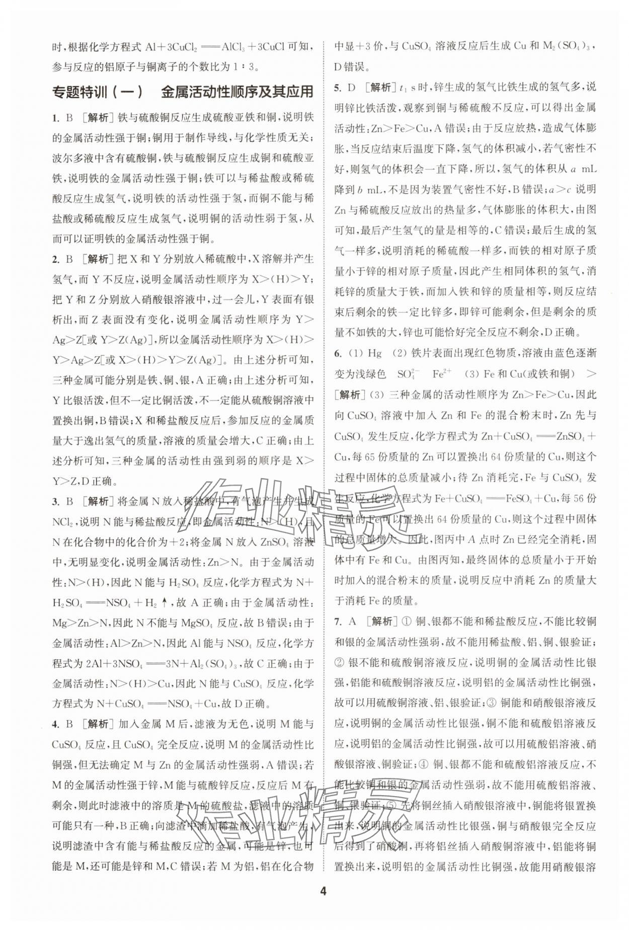 2025年拔尖特训九年级化学下册人教版 第4页