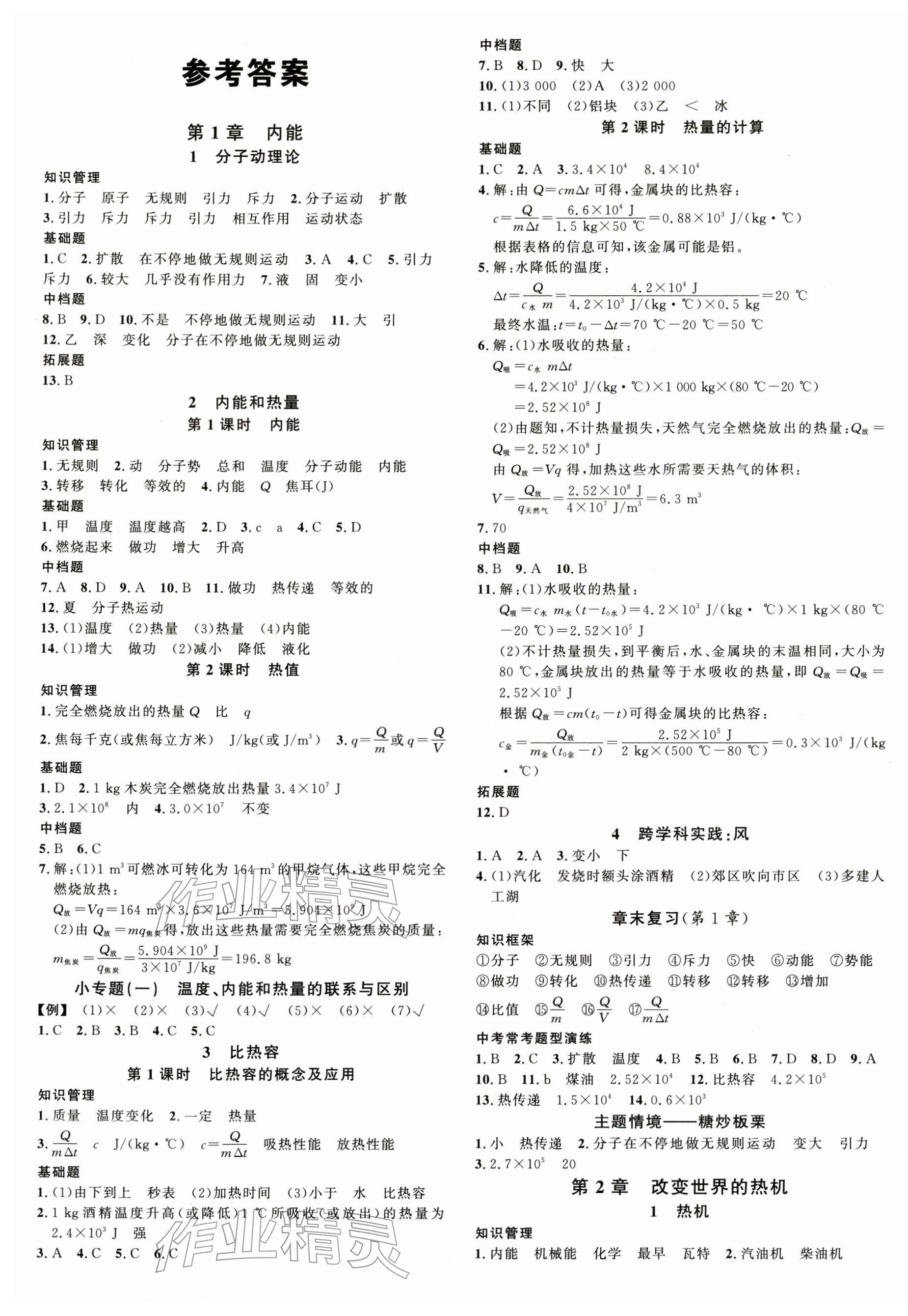 2025年名校课堂九年级物理全一册教科版河北专版 第1页