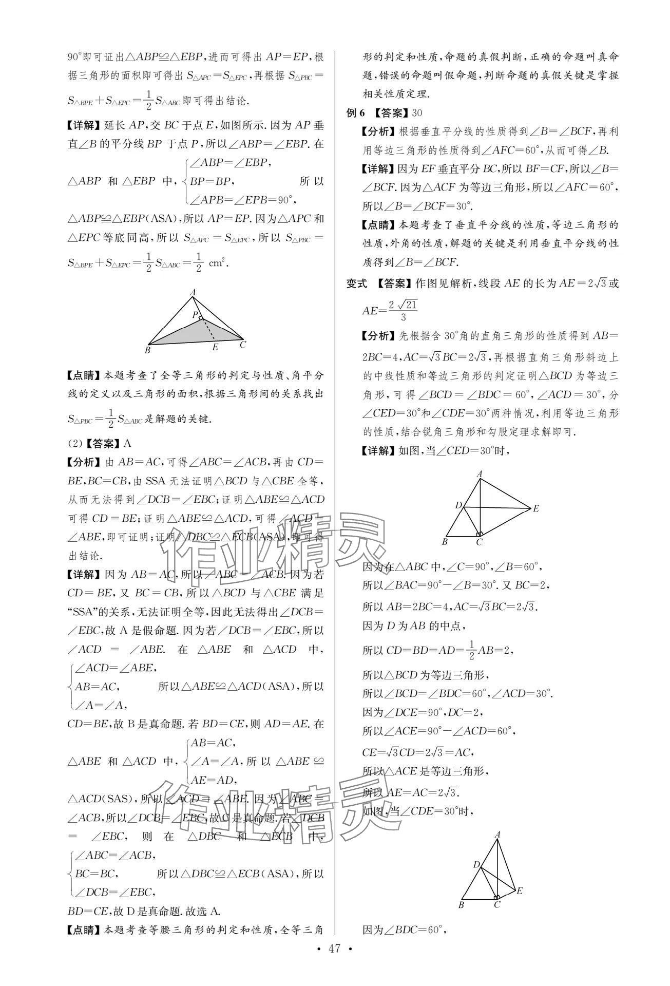 2024年中考復(fù)習(xí)奪冠寶典數(shù)學(xué)江蘇專版 參考答案第47頁