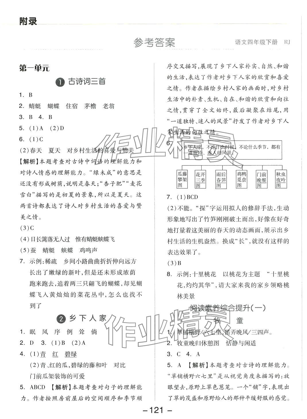 2024年智慧隨堂練四年級語文下冊人教版 第1頁