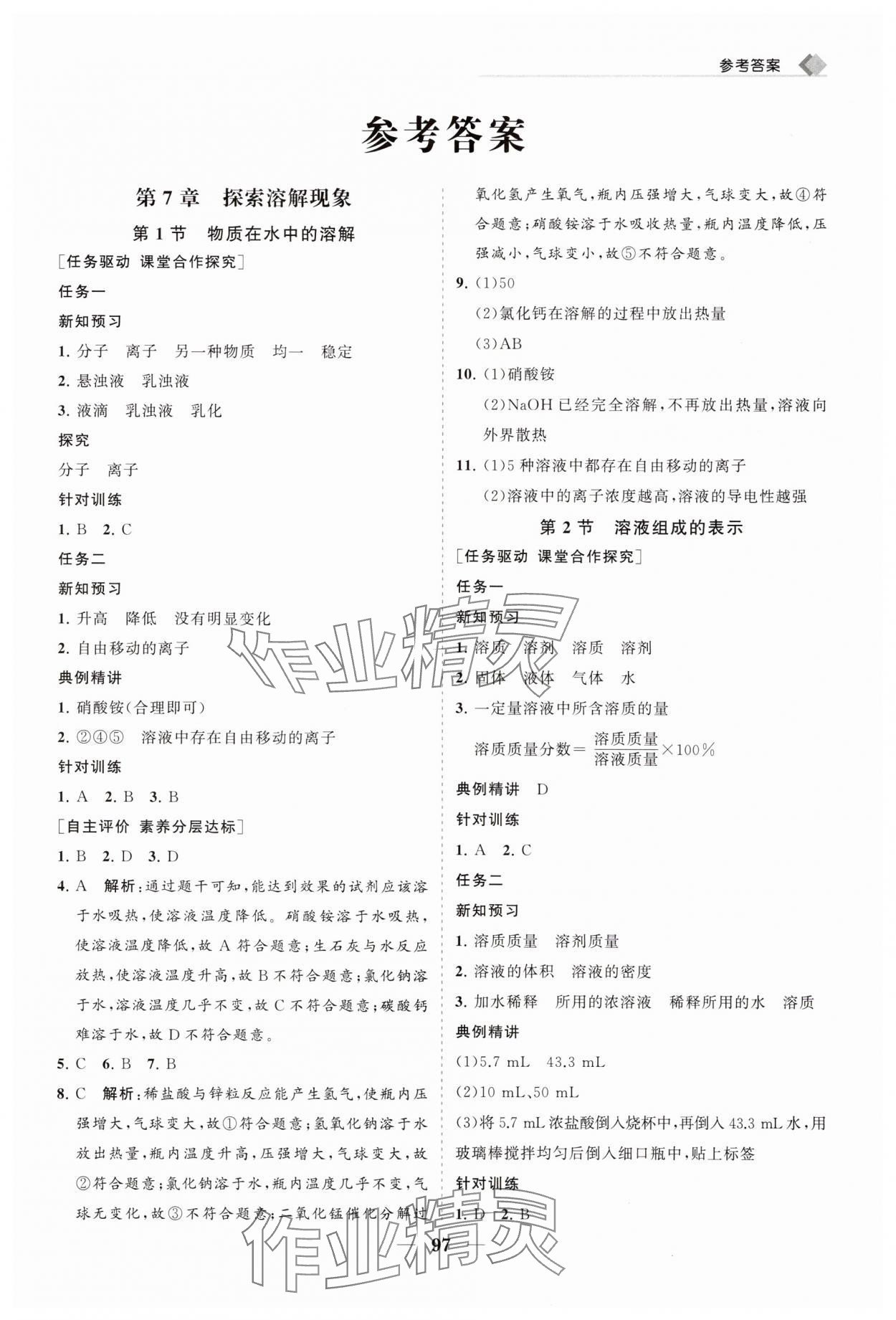 2025年新課程同步練習冊九年級化學下冊滬教版 第1頁