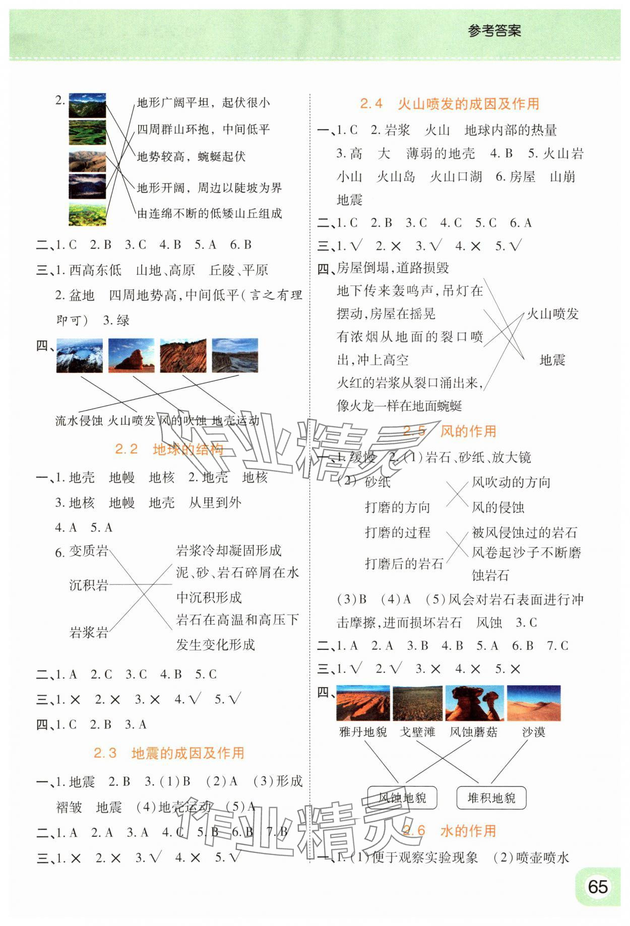 2025年黄冈同步练一日一练五年级科学上册教科版 参考答案第2页