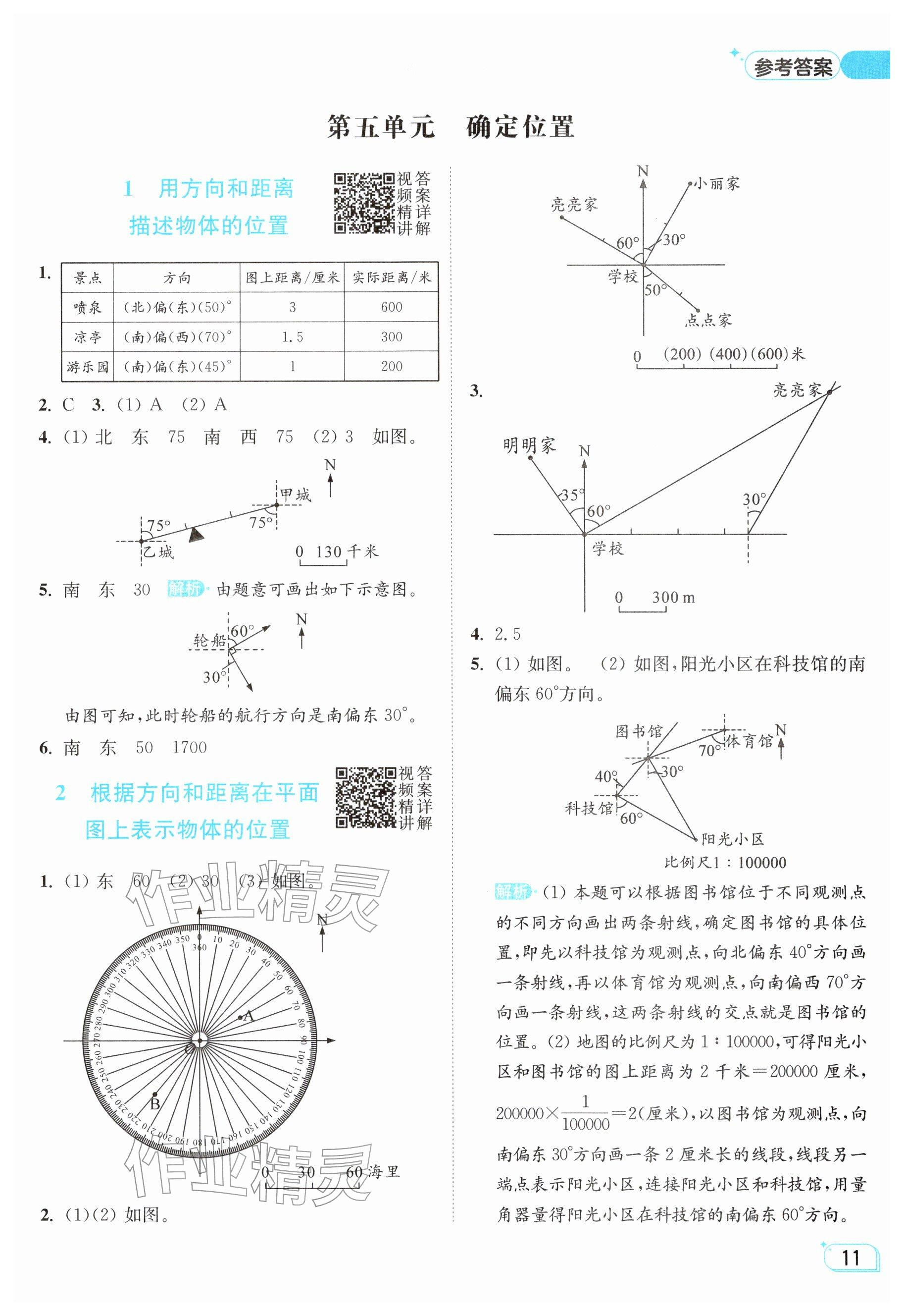 2026年亮点给力提优班六年级数学下册苏教版&nbsp;参考答案第11页