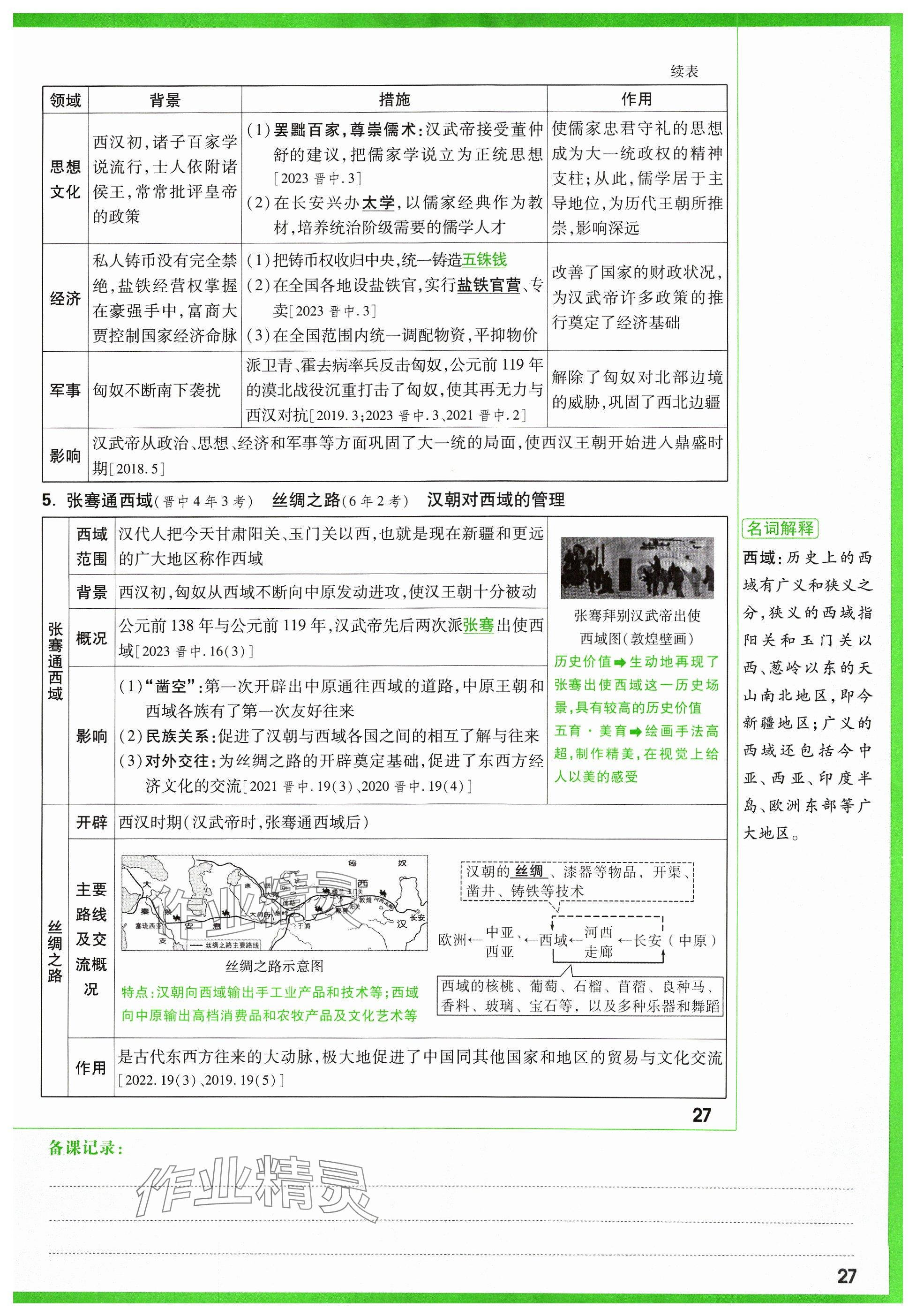 2024年萬唯中考試題研究歷史山西專版 參考答案第37頁