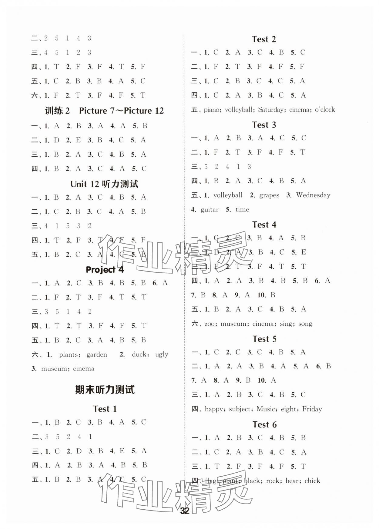 2025年通城學(xué)典小學(xué)英語聽力能手四年級(jí)下冊(cè)滬教版 第6頁