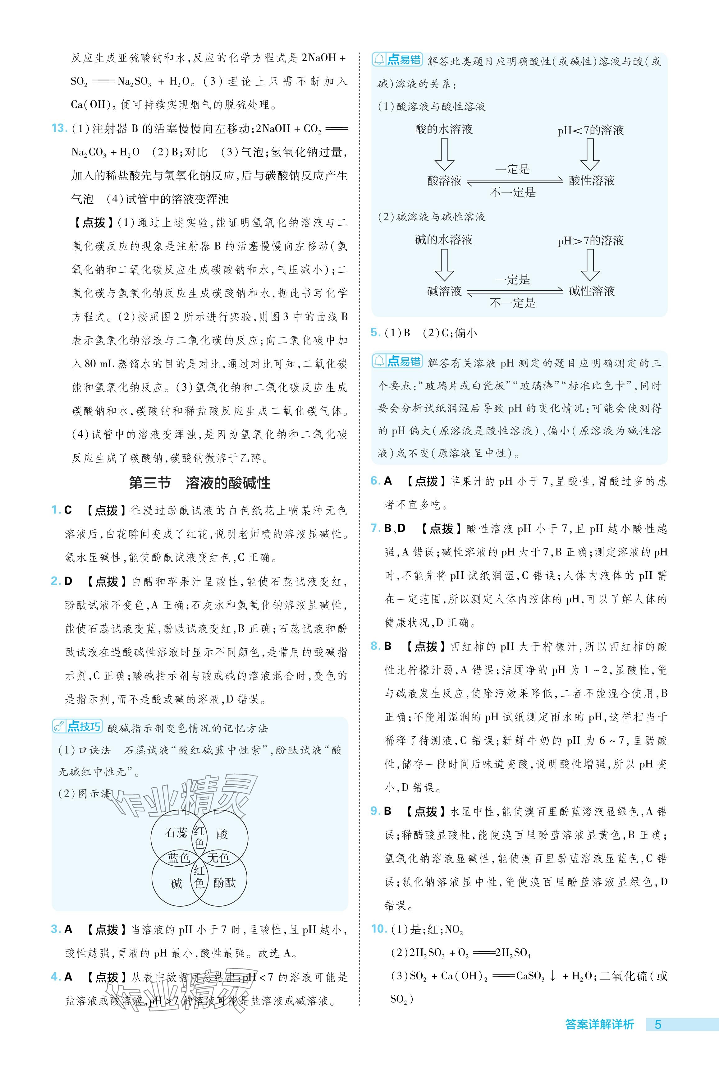 2024年綜合應(yīng)用創(chuàng)新題典中點(diǎn)九年級(jí)化學(xué)下冊(cè)魯教版 參考答案第5頁