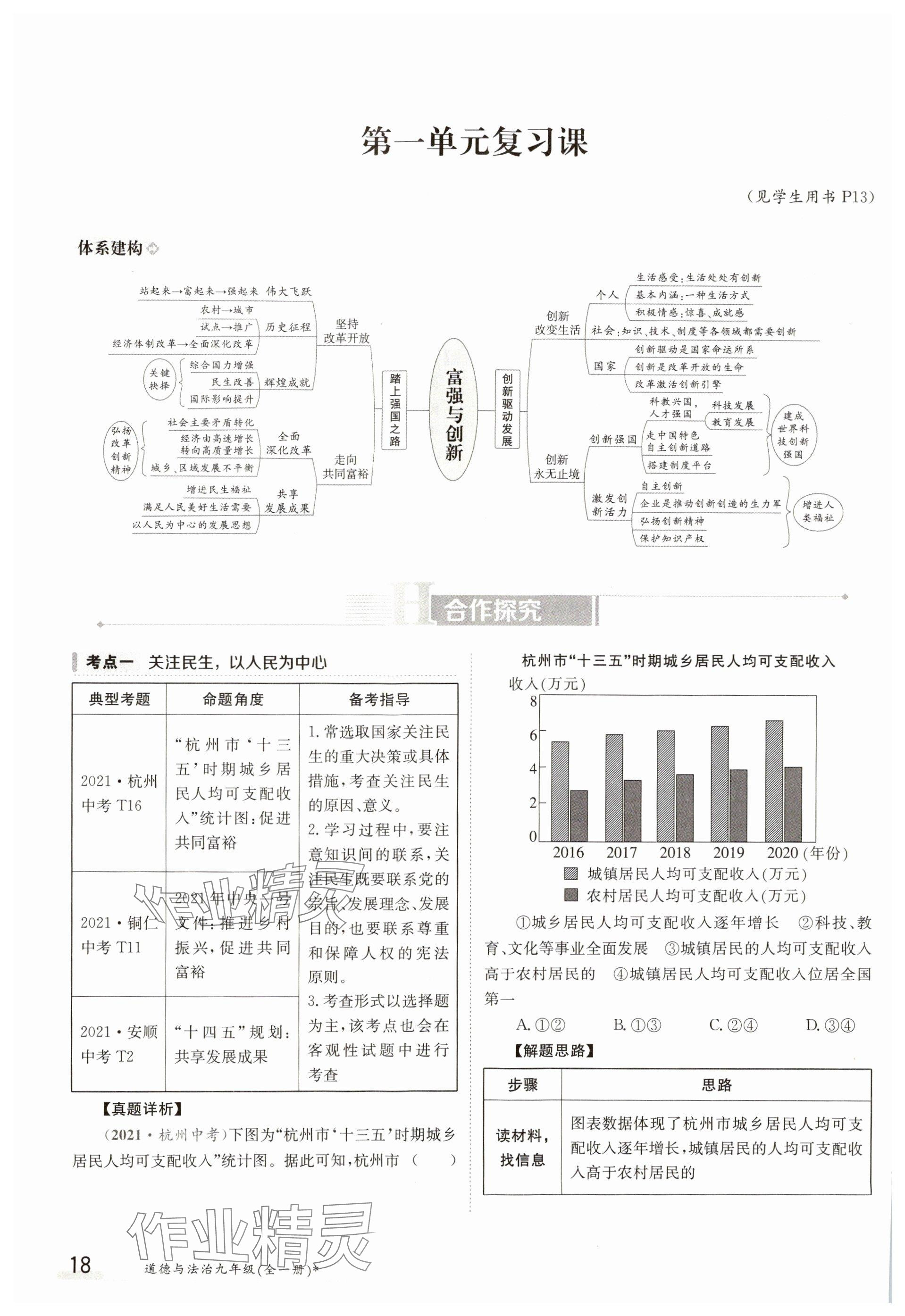 2023年金太陽導(dǎo)學(xué)案九年級道德與法治全一冊人教版 參考答案第18頁