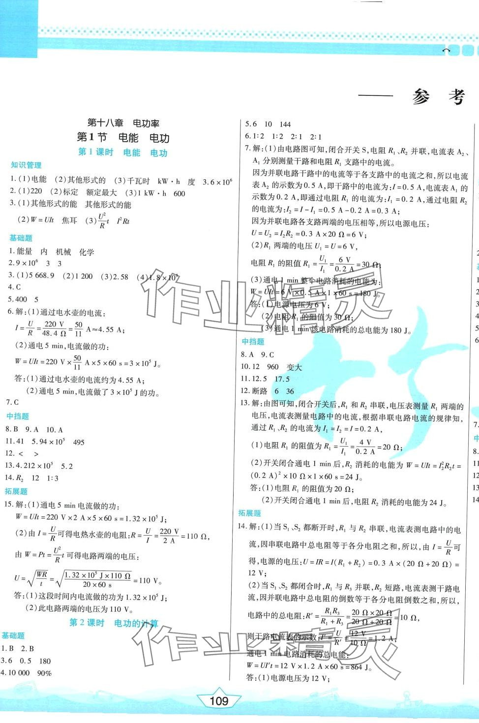 2024年探究学案九年级物理下册苏科版 第1页