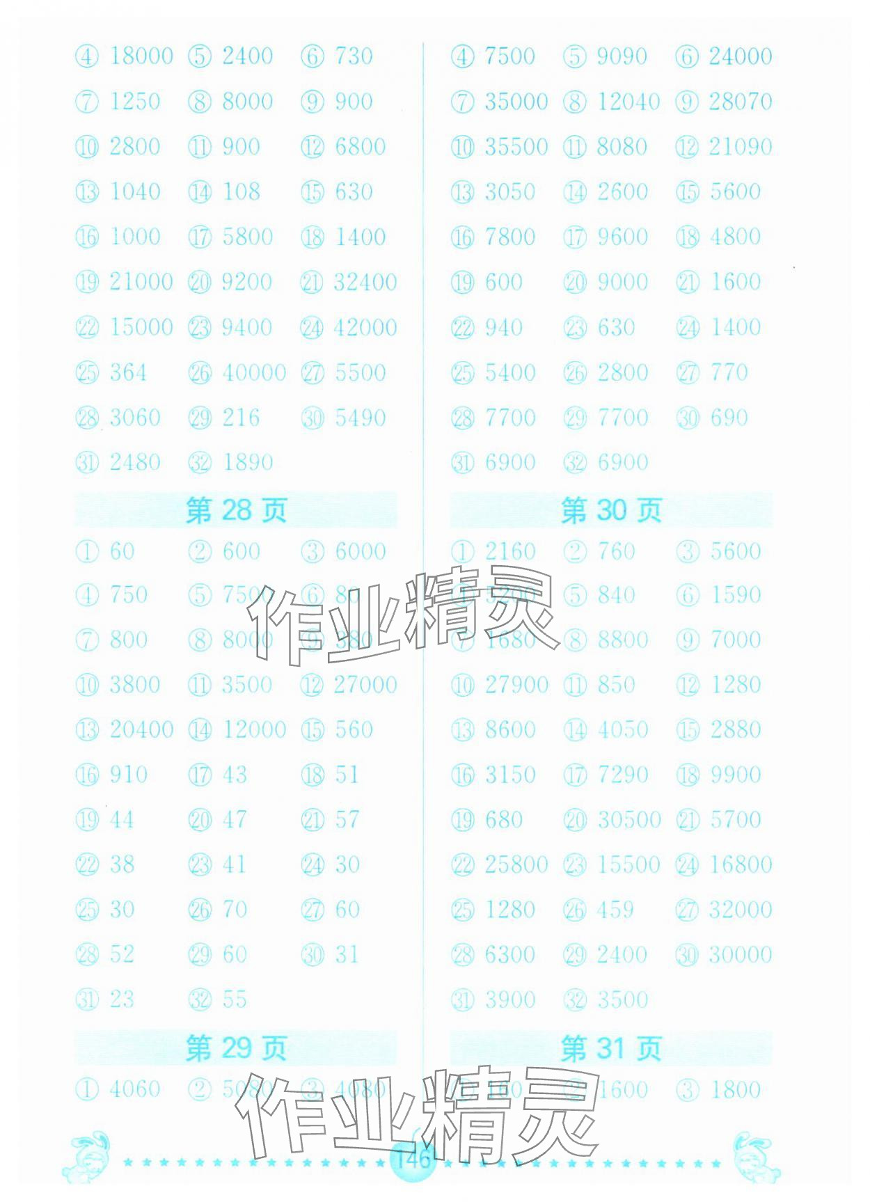 2025年口算題卡南京大學出版社四年級數(shù)學下冊蘇教版 第8頁