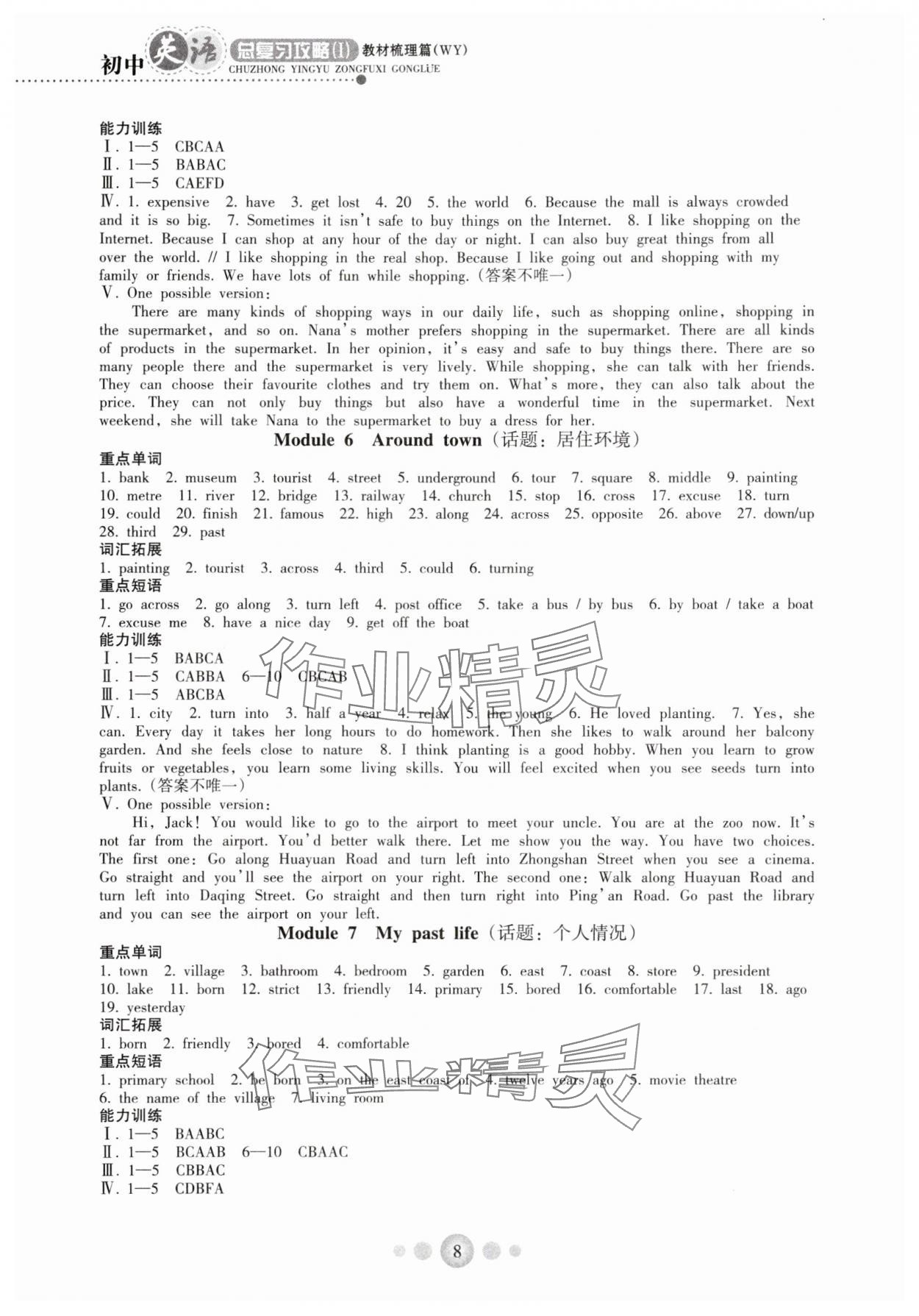 2025年初中英語總復(fù)習(xí)攻略外研版Ⅰ 第8頁