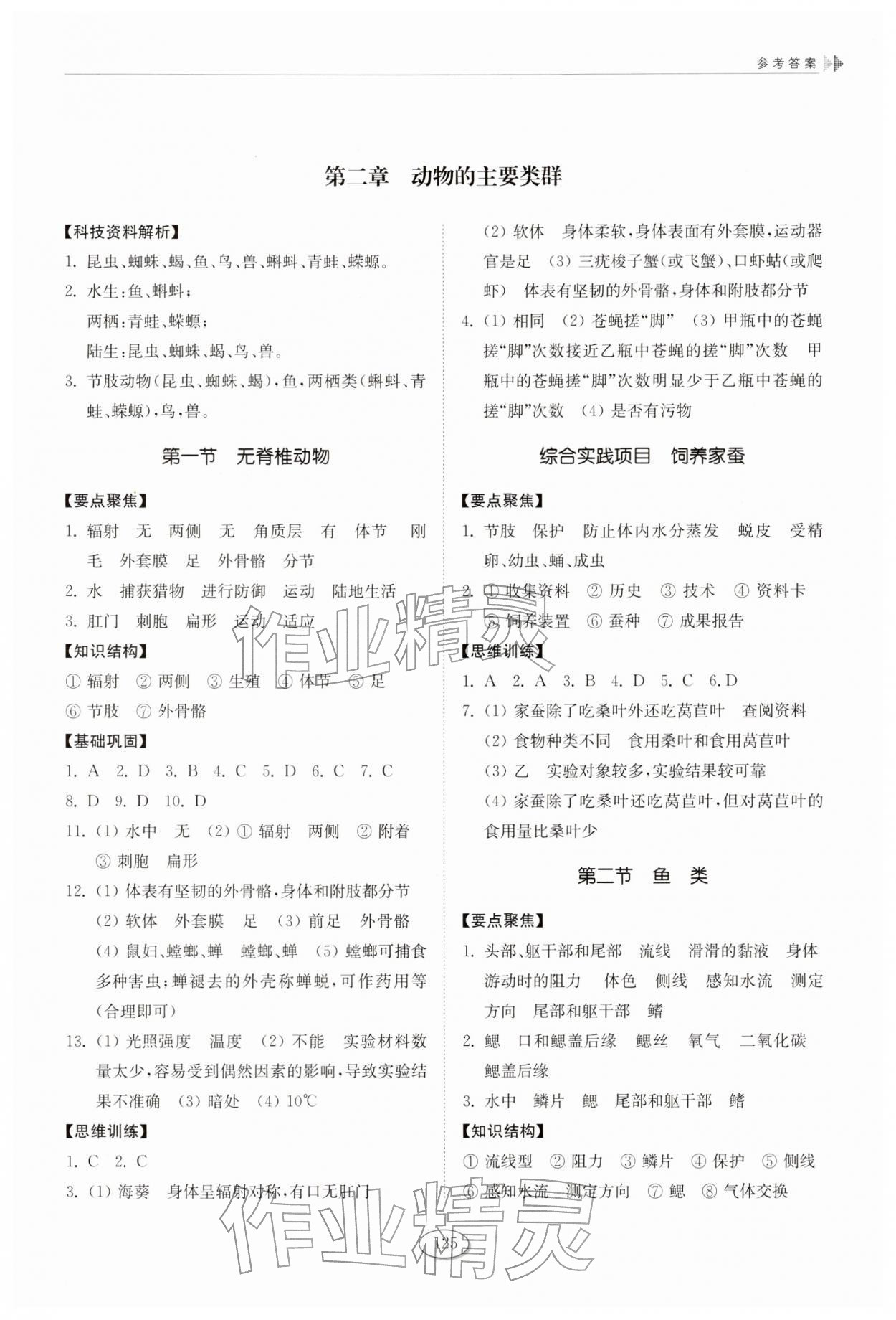 2026年同步练习册山东科学技术出版社六年级生物下册鲁科版五四制&nbsp;第3页