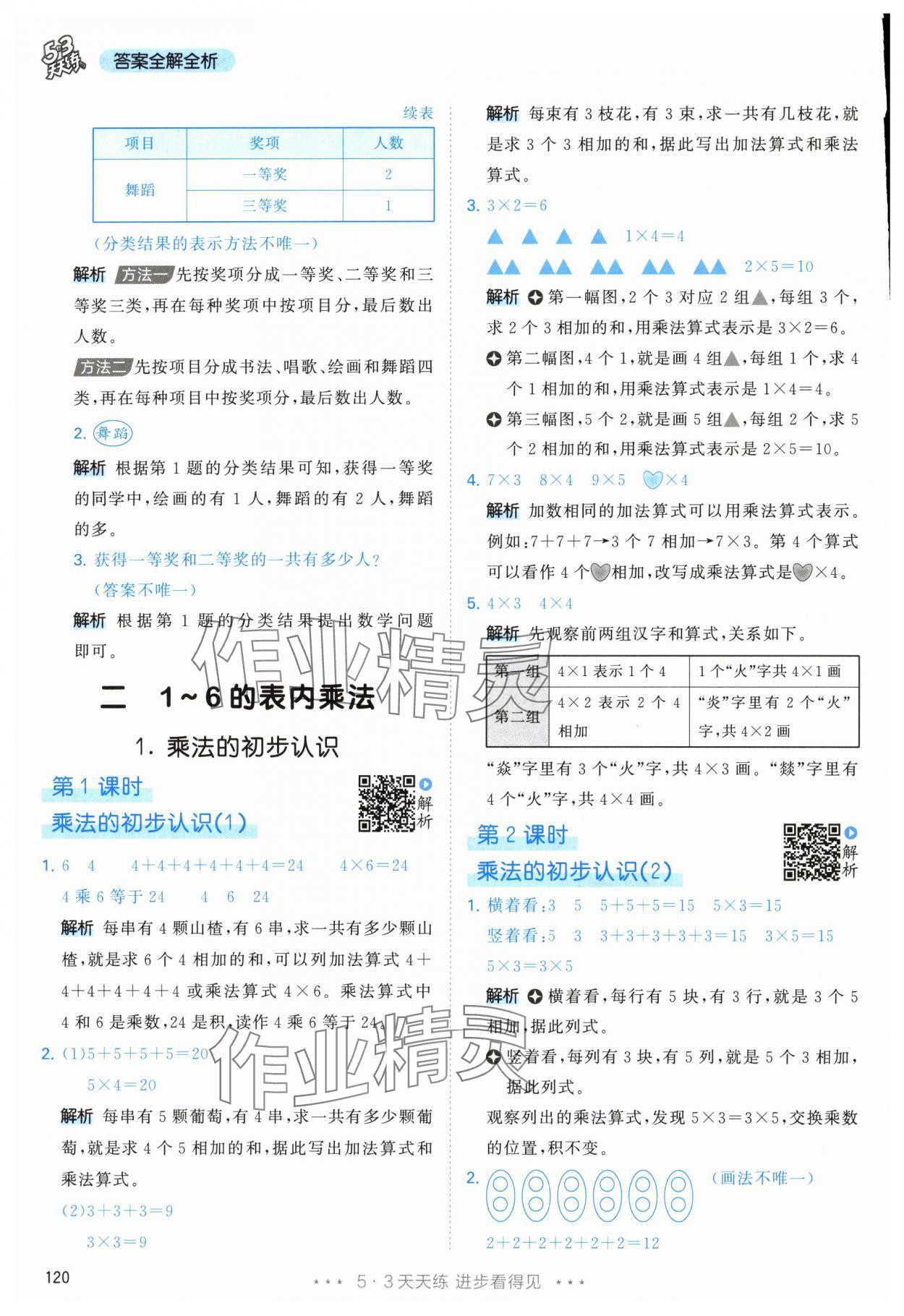 2025年53天天練二年級數學上冊人教版 參考答案第4頁