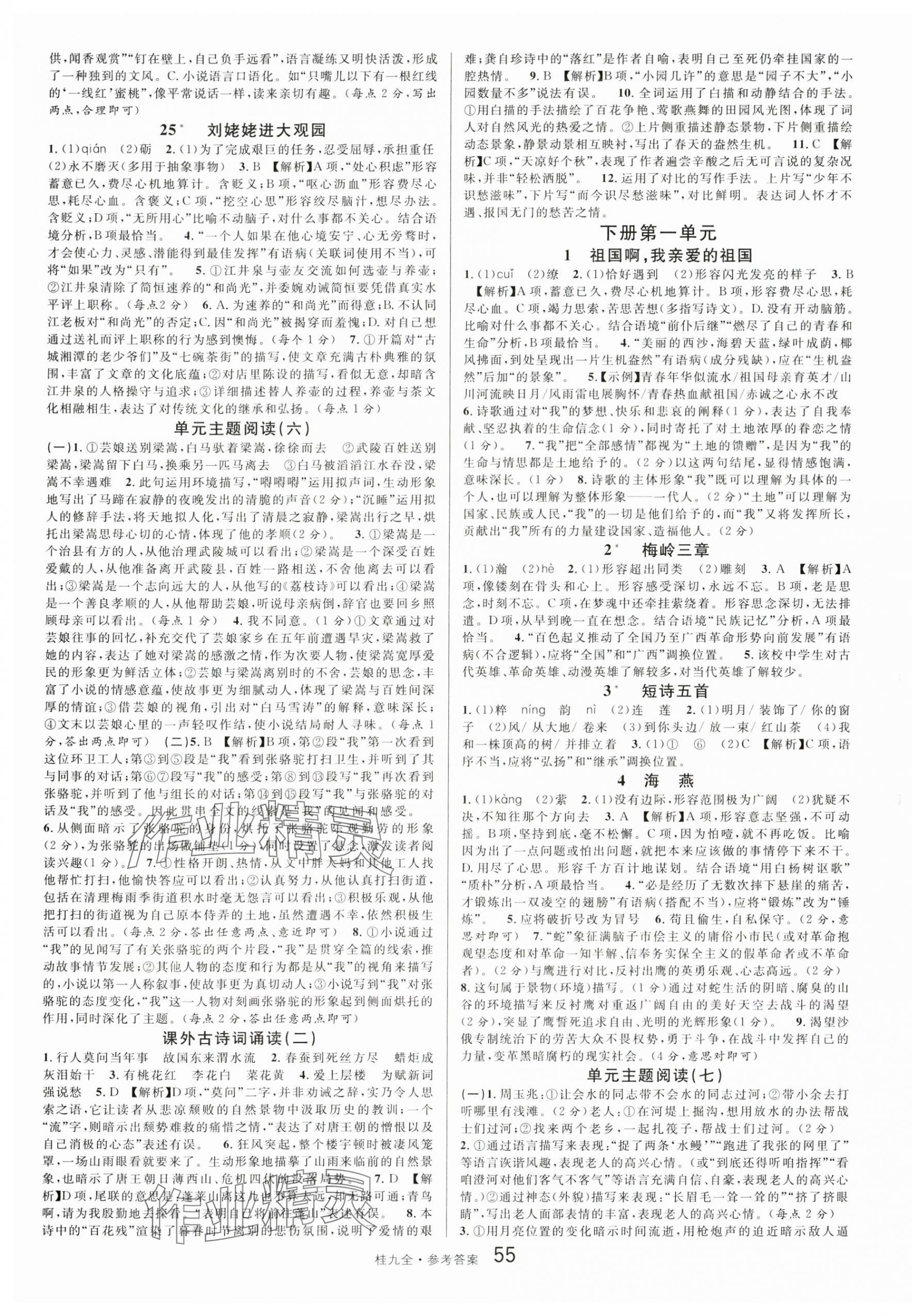 2025年名校課堂九年級語文全一冊人教版廣西專版 第7頁