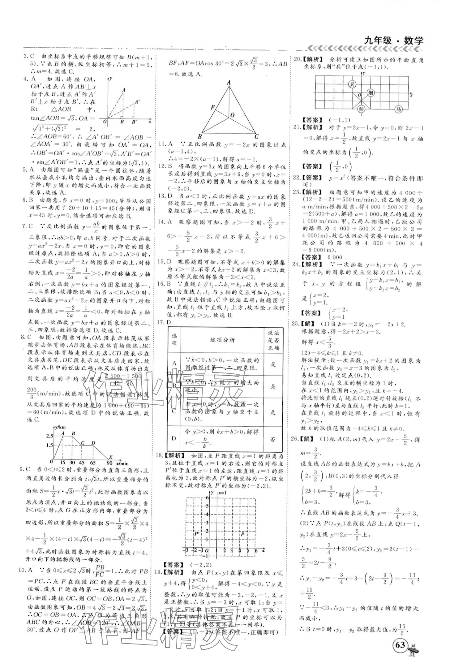 2024年假期沖冠四川大學出版社九年級數學 第3頁