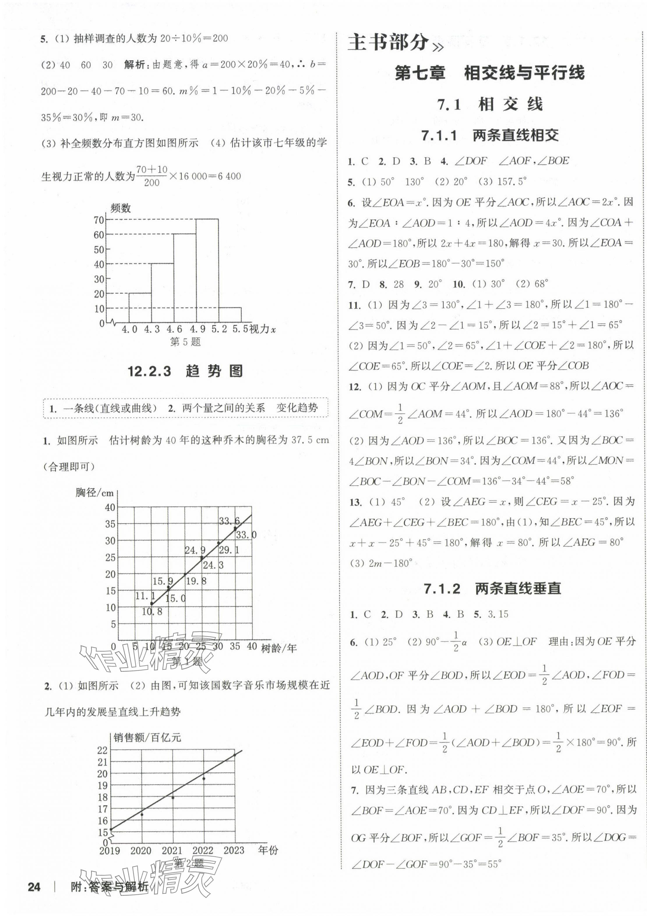 2025年通城學典課時作業本七年級數學下冊人教版天津專版 第7頁