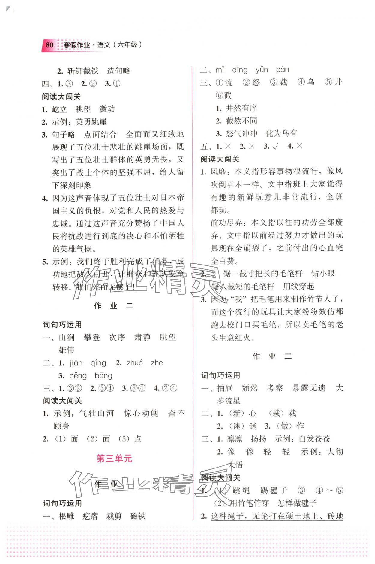 2025年寒假作業(yè)教育科學出版社六年級語文廣西專版 第2頁