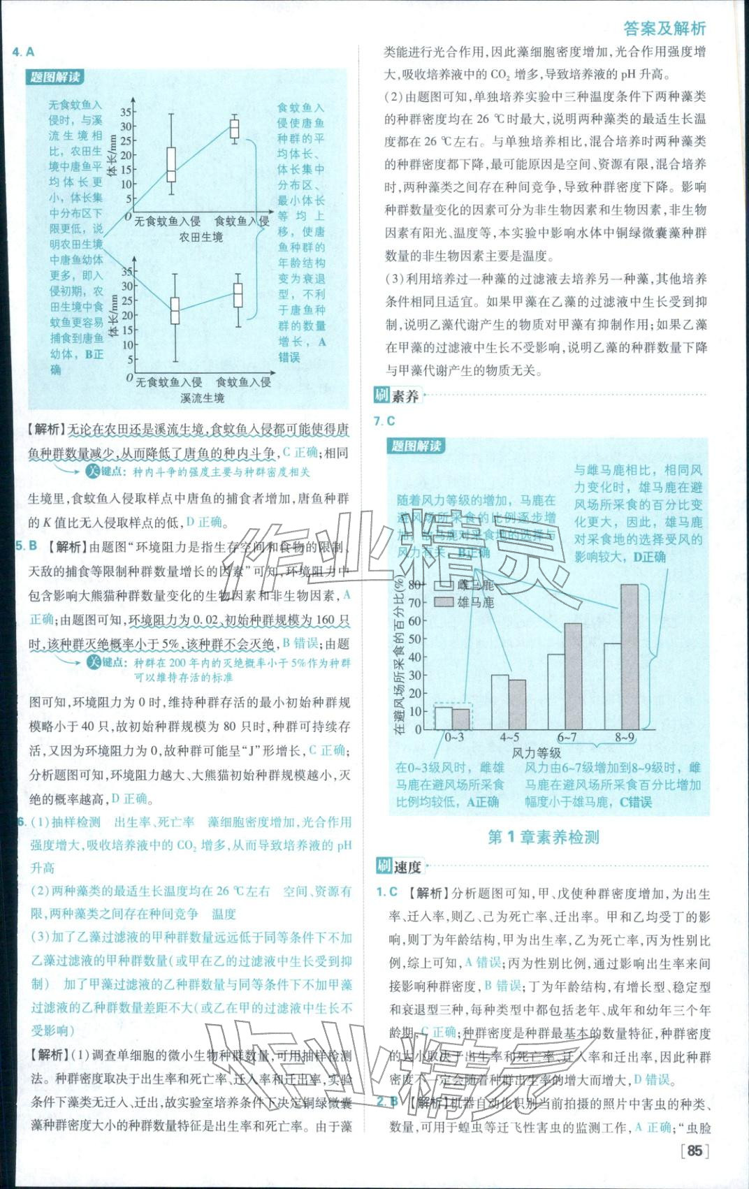 2025年高中必刷題高中生物選擇性必修第二冊人教版 參考答案第9頁