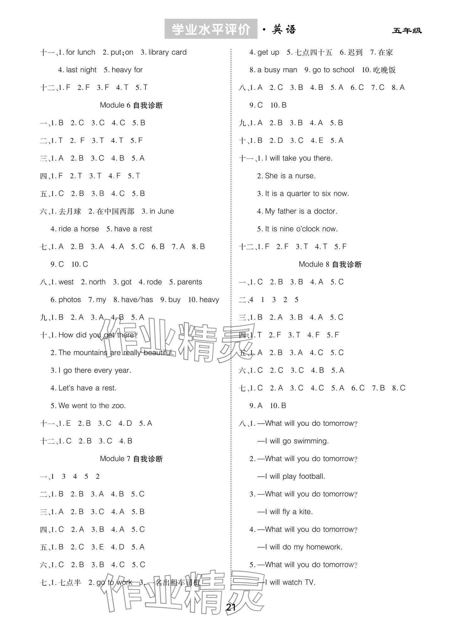 2024年學業(yè)水平評價五年級英語下冊外研版 第3頁
