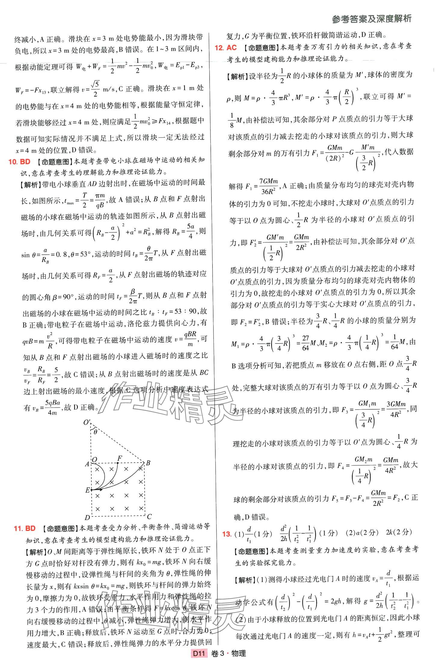 2024年高考快遞高考模擬匯編高中物理山東專版 第10頁