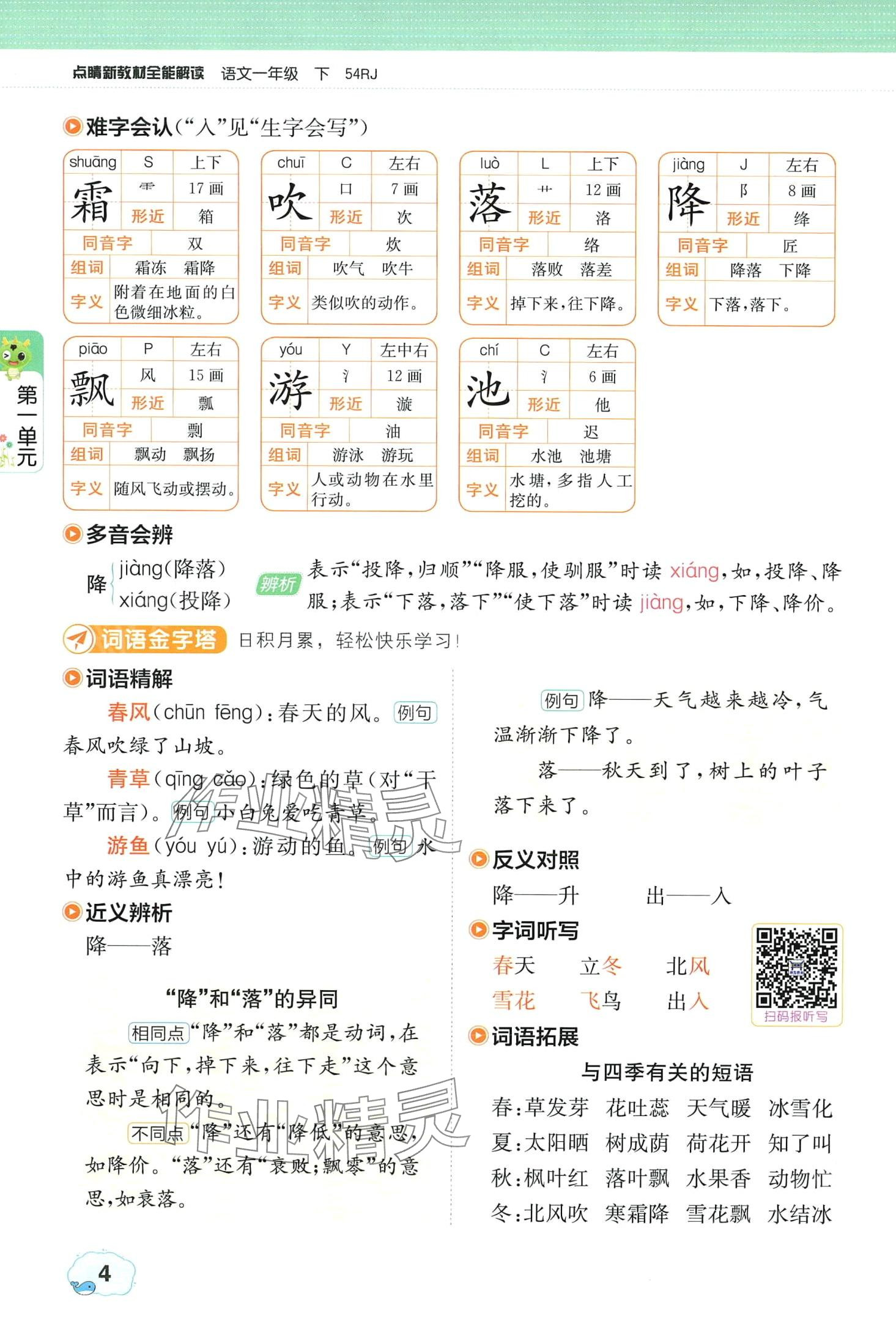 2024年教材課本一年級(jí)語(yǔ)文下冊(cè)人教版五四制 第4頁(yè)