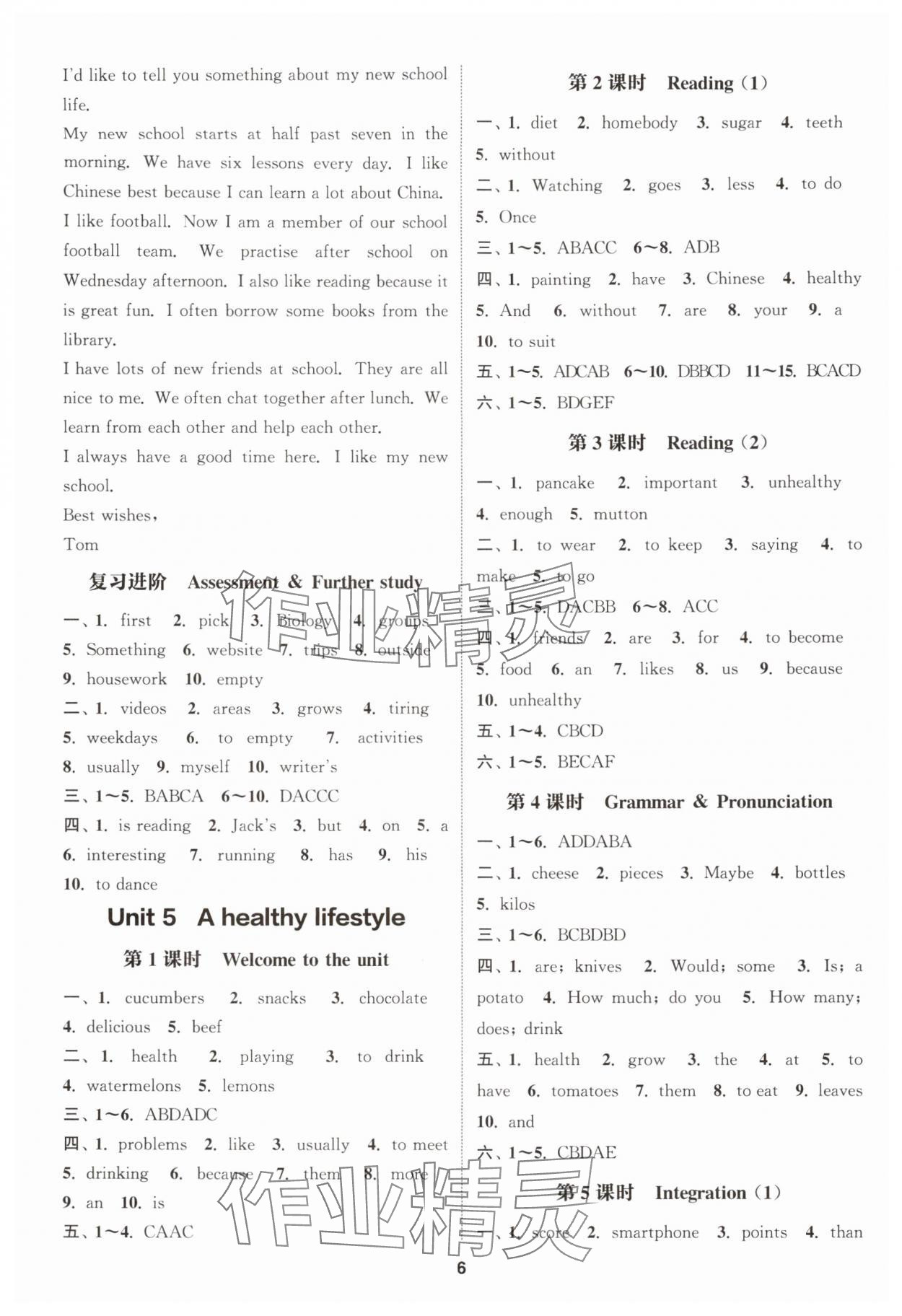 2025年通城学典课时作业本七年级英语上册译林版宿迁专用 第6页