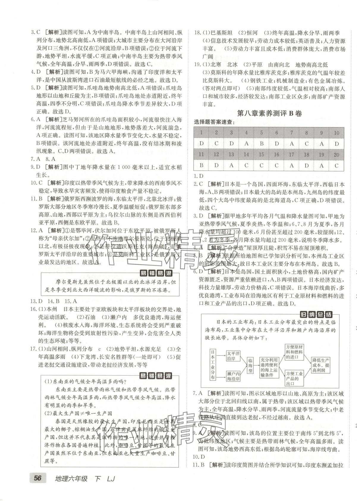2025年海淀單元測試AB卷六年級地理下冊魯教版 第3頁