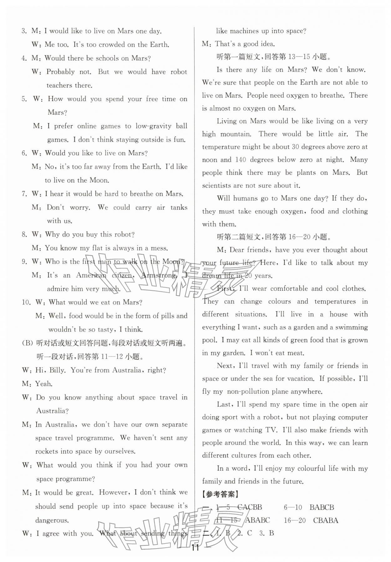 2026年亮点给力大试卷九年级英语下册译林版&nbsp;第11页