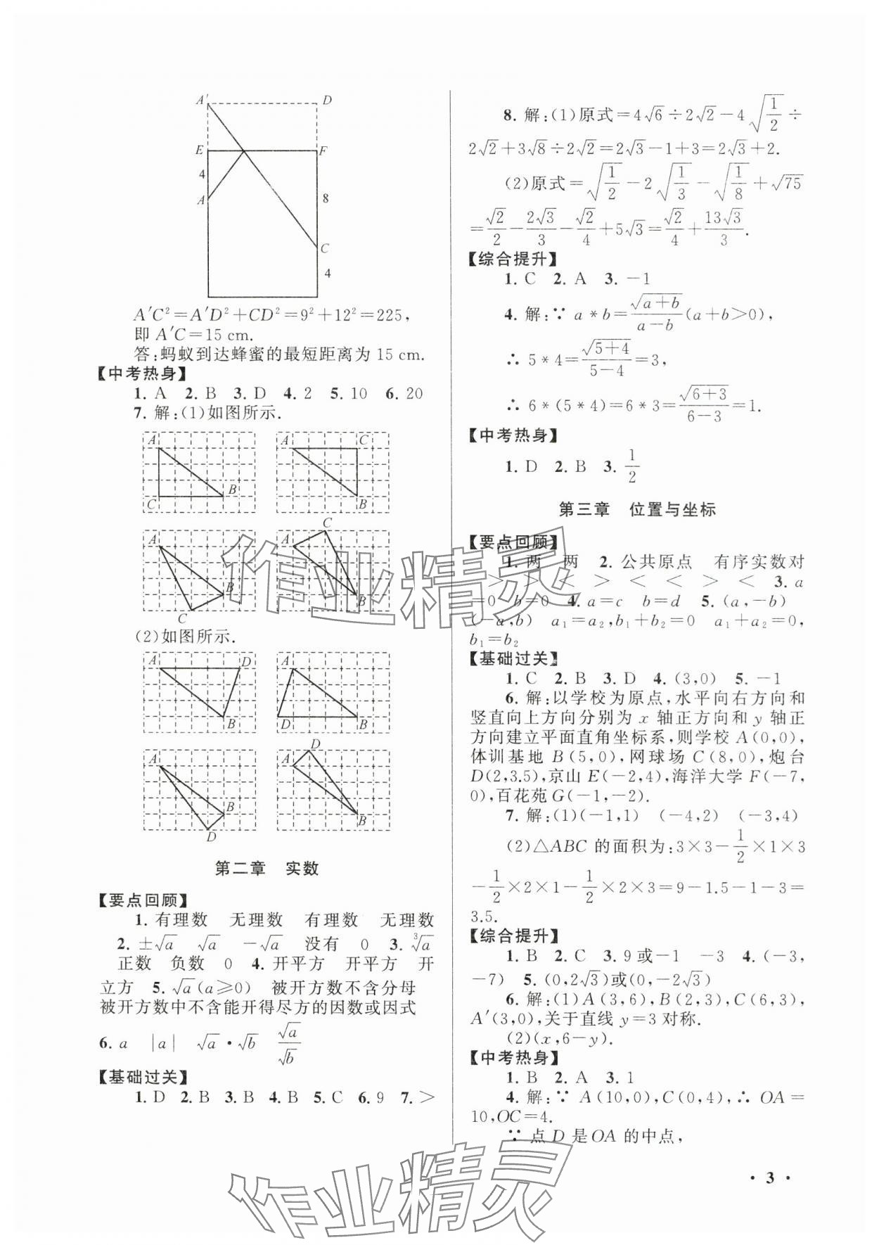 2025年暑假大串聯安徽人民出版社八年級數學北師大版 第3頁