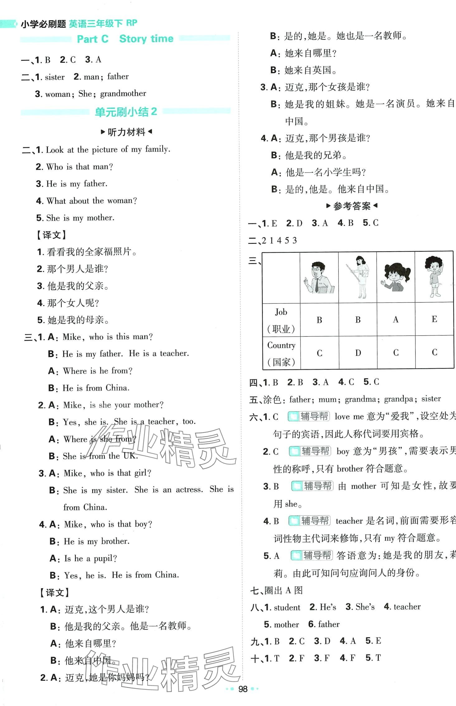 2024年小學必刷題三年級英語下冊人教版 第8頁