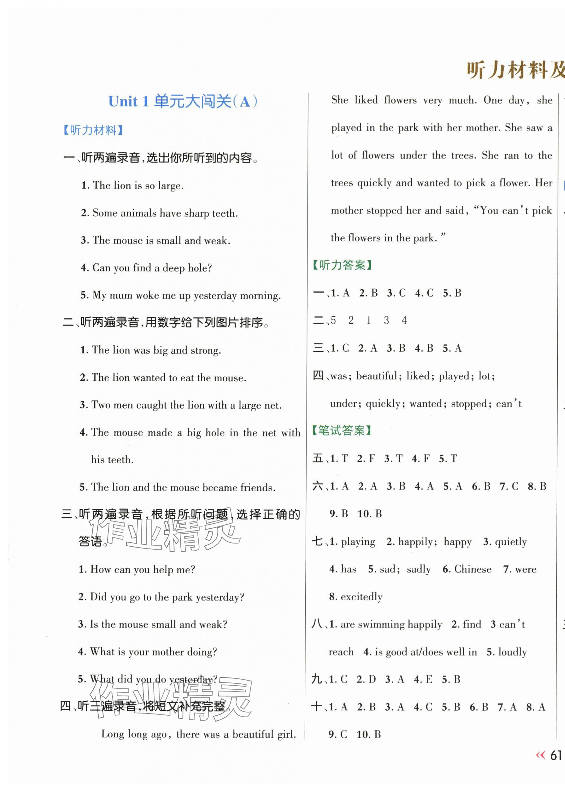 2024年能力形成同步測試六年級英語下冊譯林版 第1頁