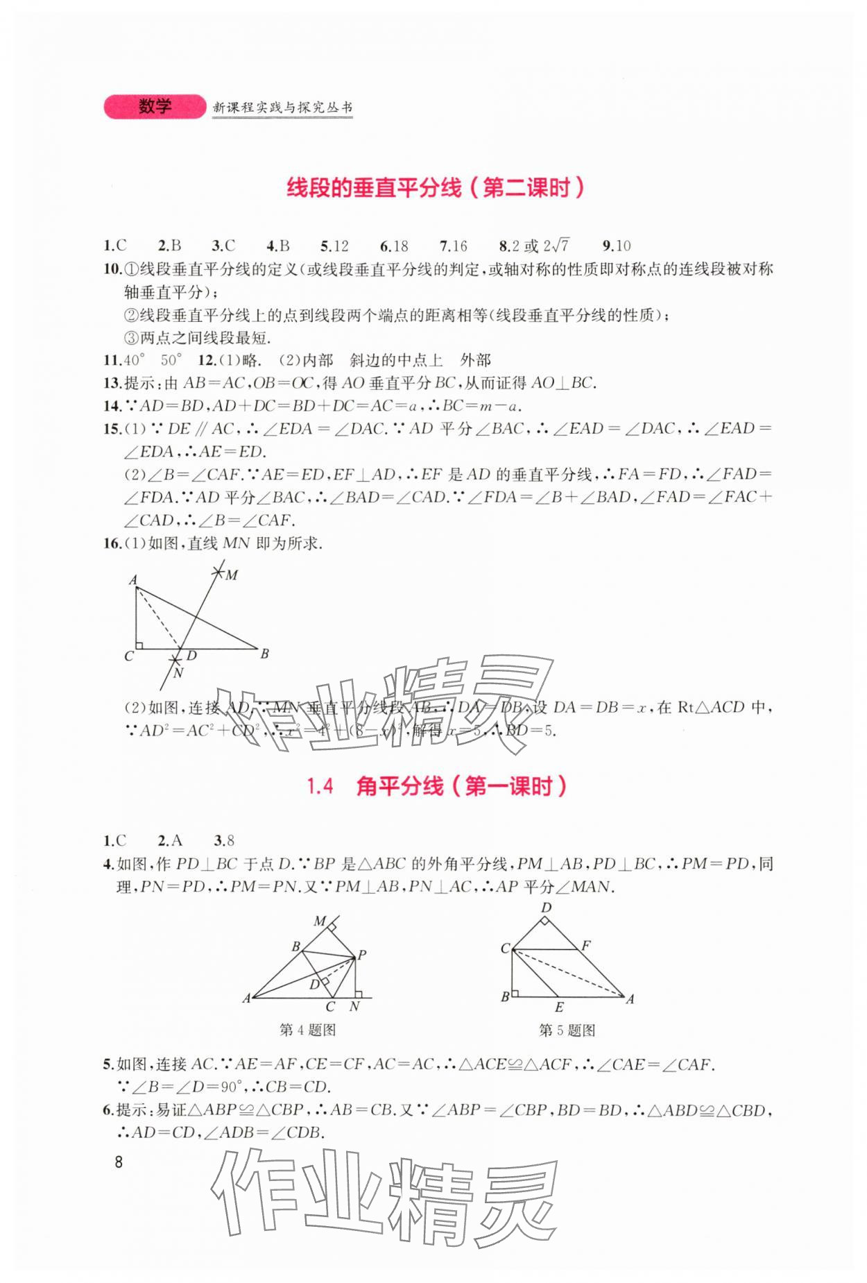 2024年新课程实践与探究丛书八年级数学下册北师大版 第8页