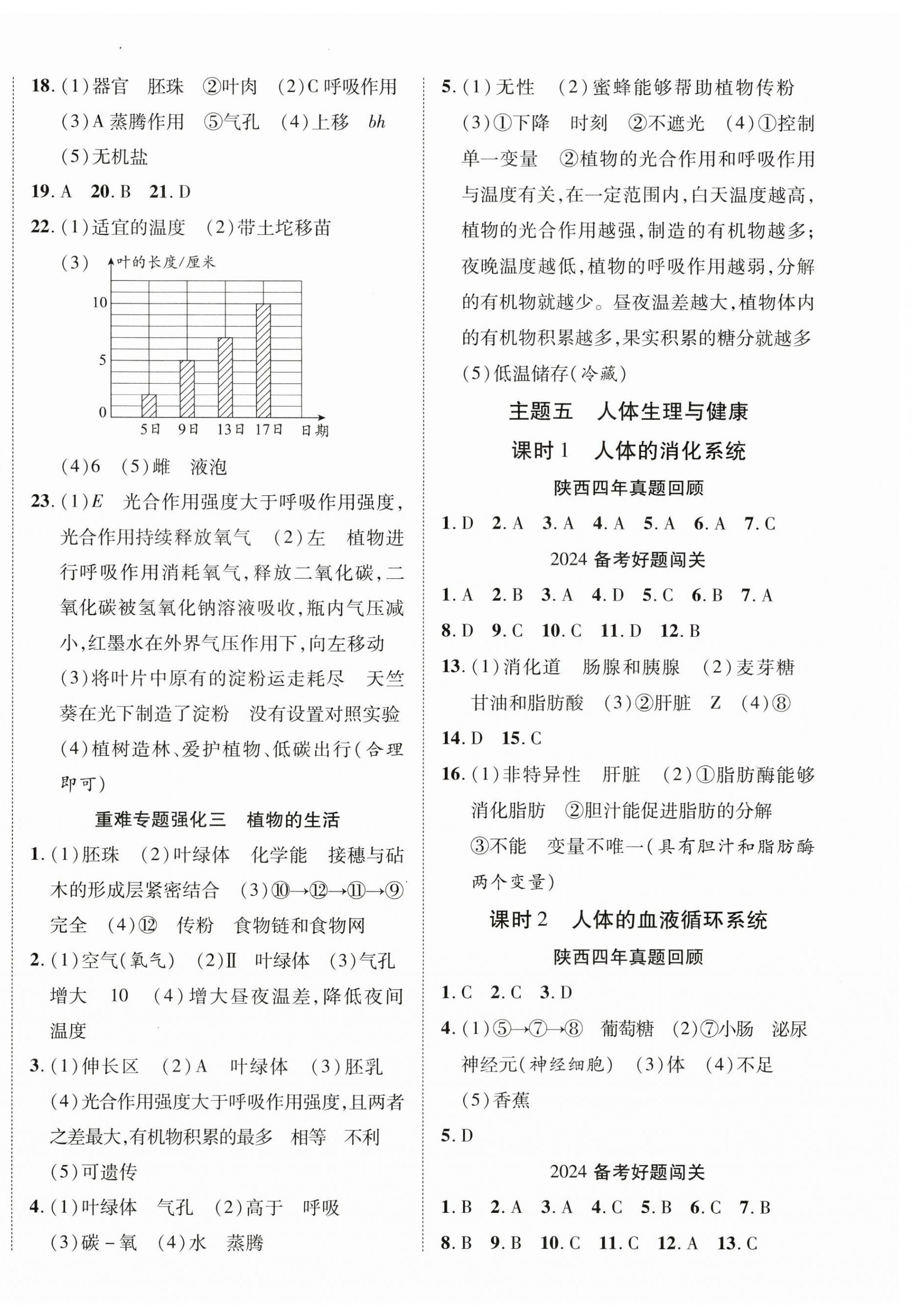 2024年中考总复习优化指导生物陕西中考 第4页