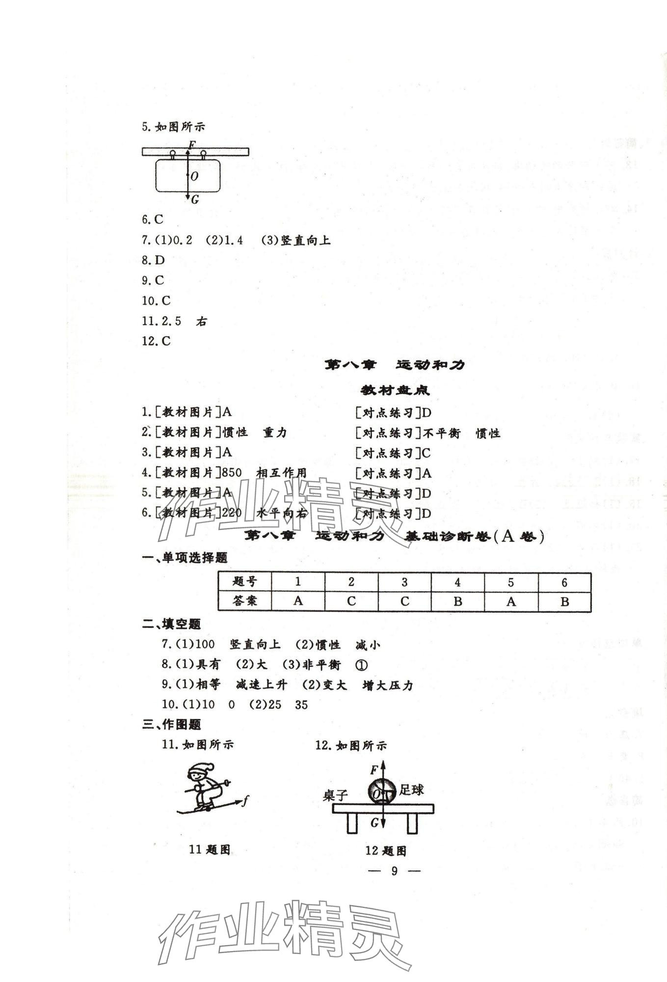 2025年文曲星跟蹤測試卷八年級物理下冊人教版 第9頁